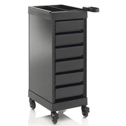Carrello Portaoggetti Parrucchiere con 6 Cassetti - Nero