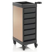 Carrello Portaoggetti Parrucchiere con 6 Cassetti - Nero Rame