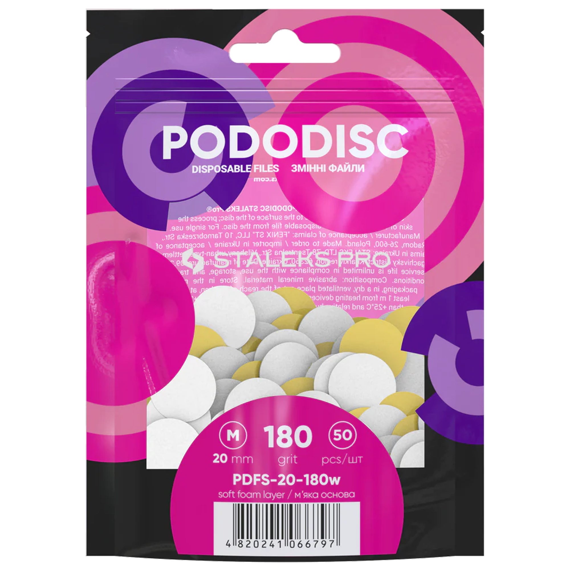 Staleks Pro Kit 50 Ricambio Pododisc Soft 50pz Grana 180 - 20mm