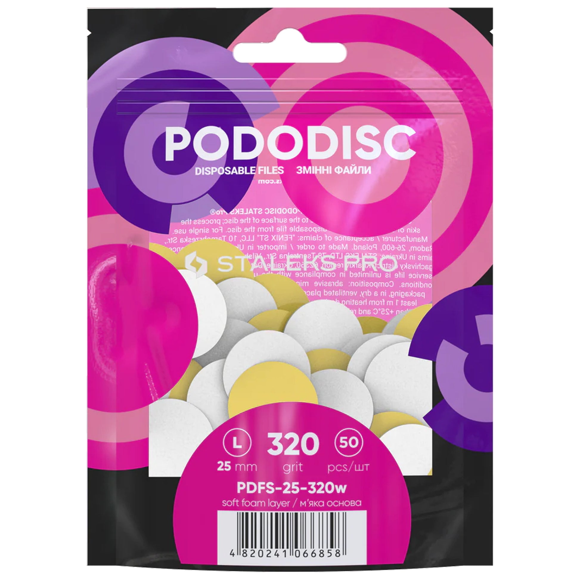 Staleks Pro Kit 50 Ricambio Pododisc Soft 50pz Grana 320 - 25mm