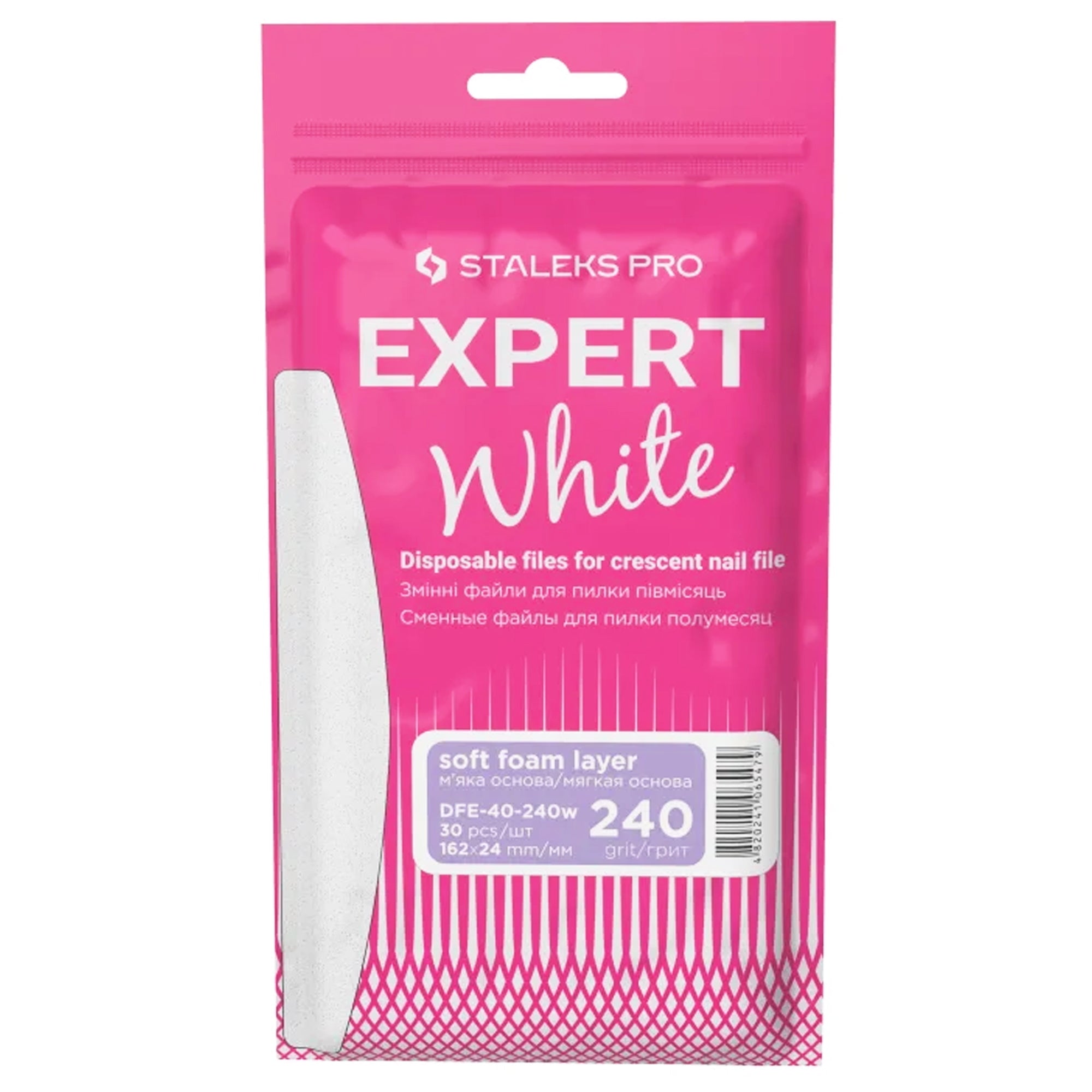 Staleks Pro Lime Ricambio Expert 40 Bianco Mezzaluna 30pz - Soft 240