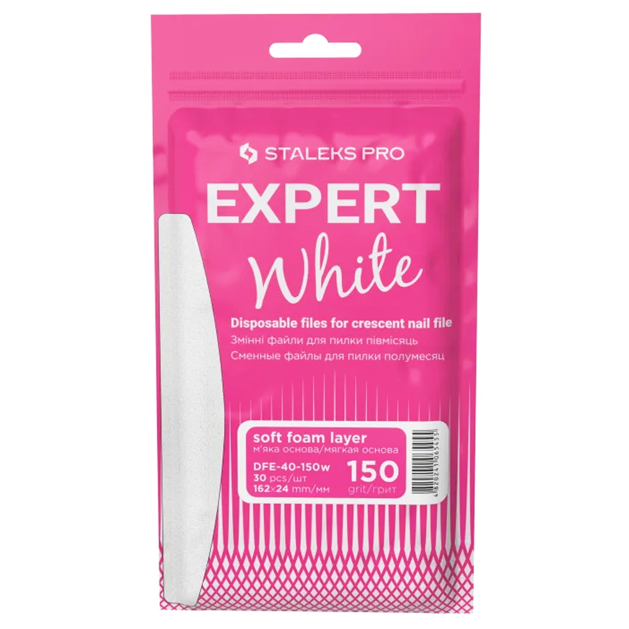 Staleks Pro Lime Ricambio Expert 40 Bianco Mezzaluna 30pz - Soft 150