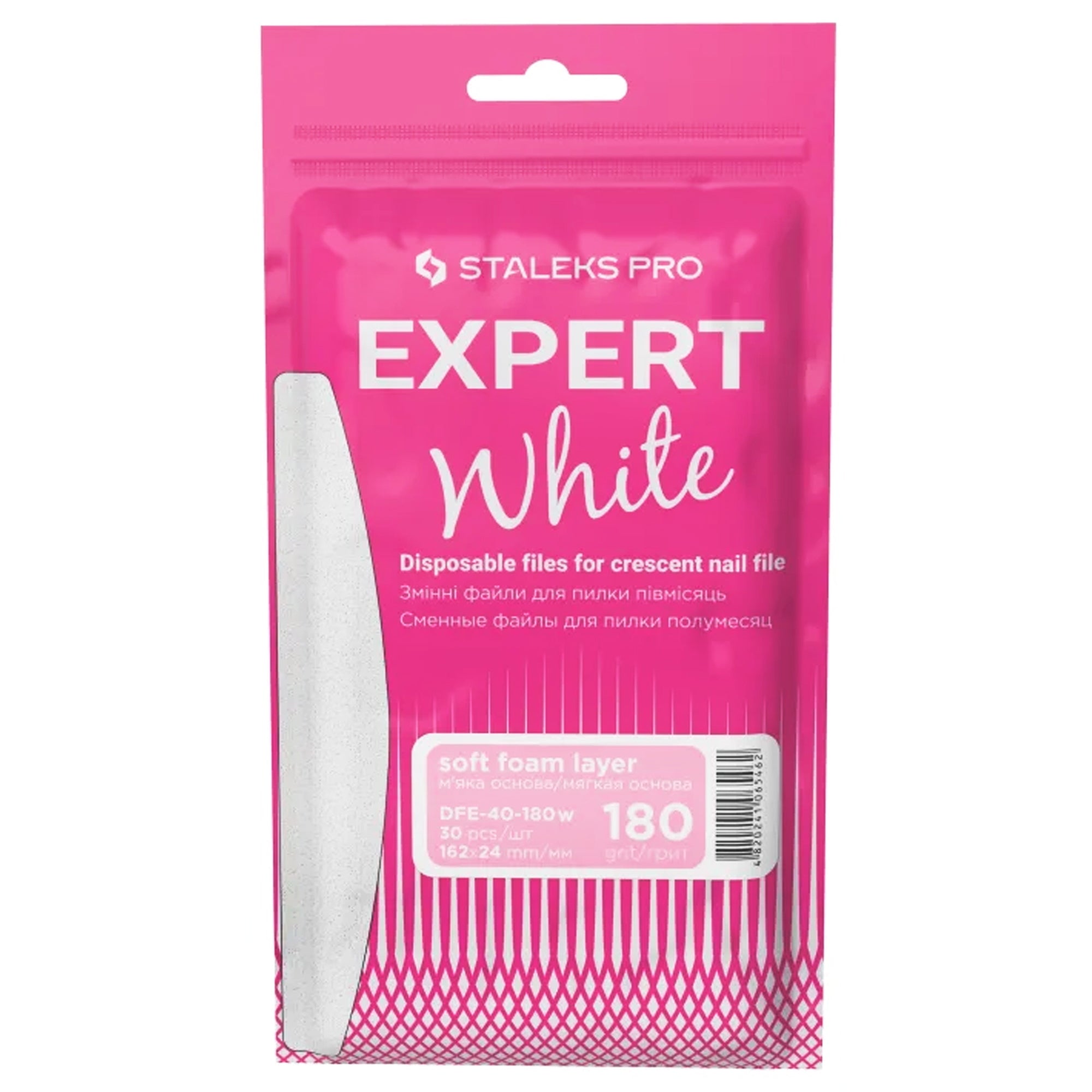 Staleks Pro Lime Ricambio Expert 40 Bianco Mezzaluna 30pz - Soft 180