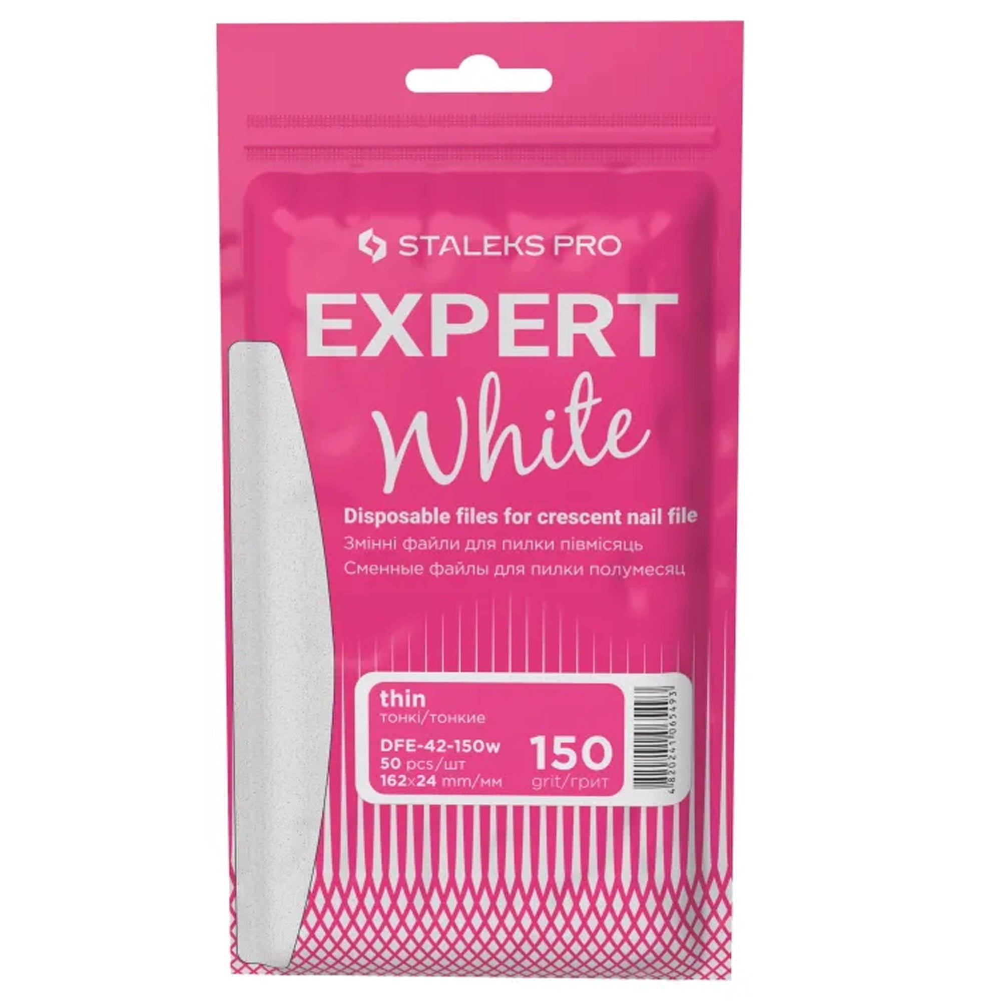 Staleks Pro Lime Ricambio Expert 42 Bianco Mezzaluna 50pz - Thin 150