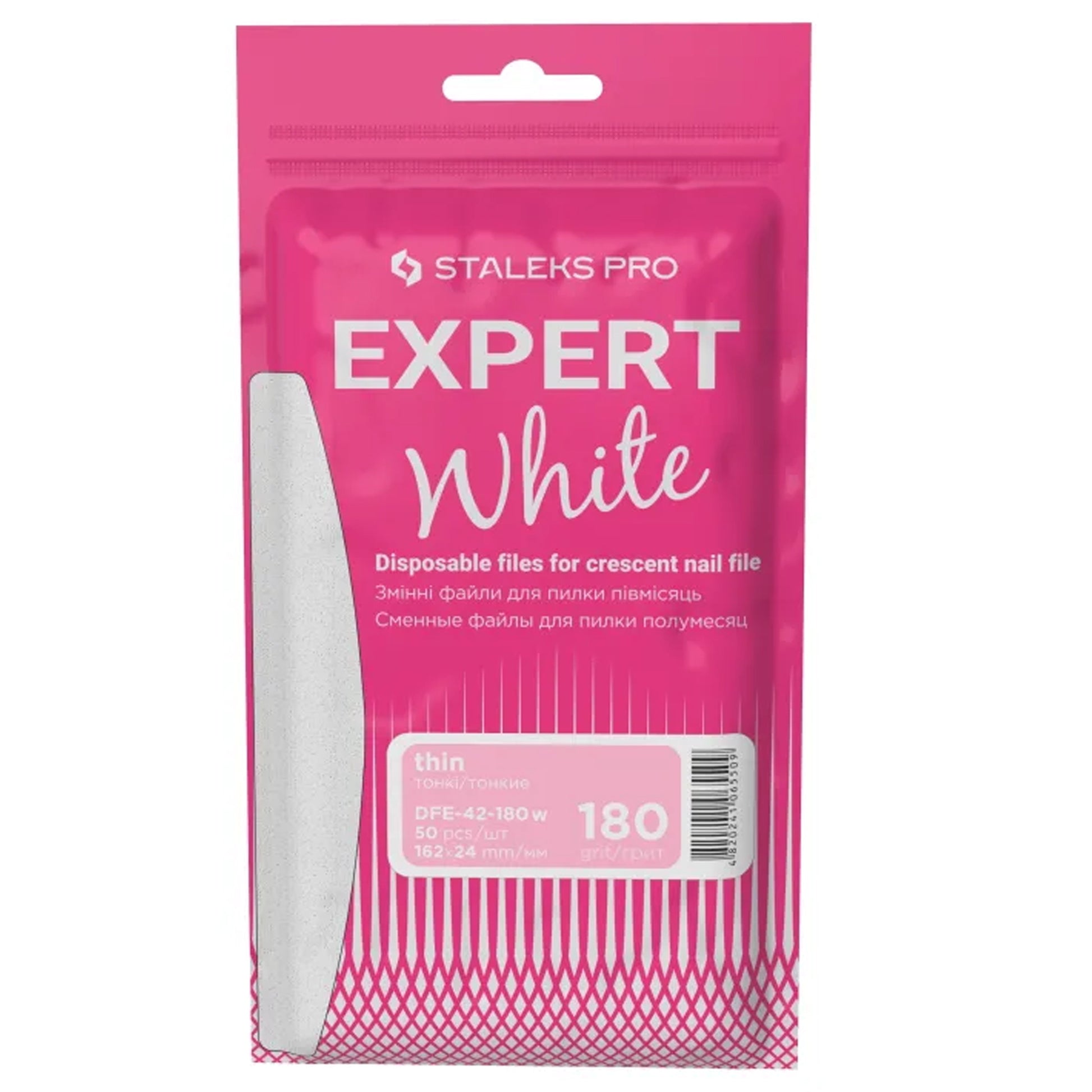 Staleks Pro Lime Ricambio Expert 42 Bianco Mezzaluna 50pz - Thin 180