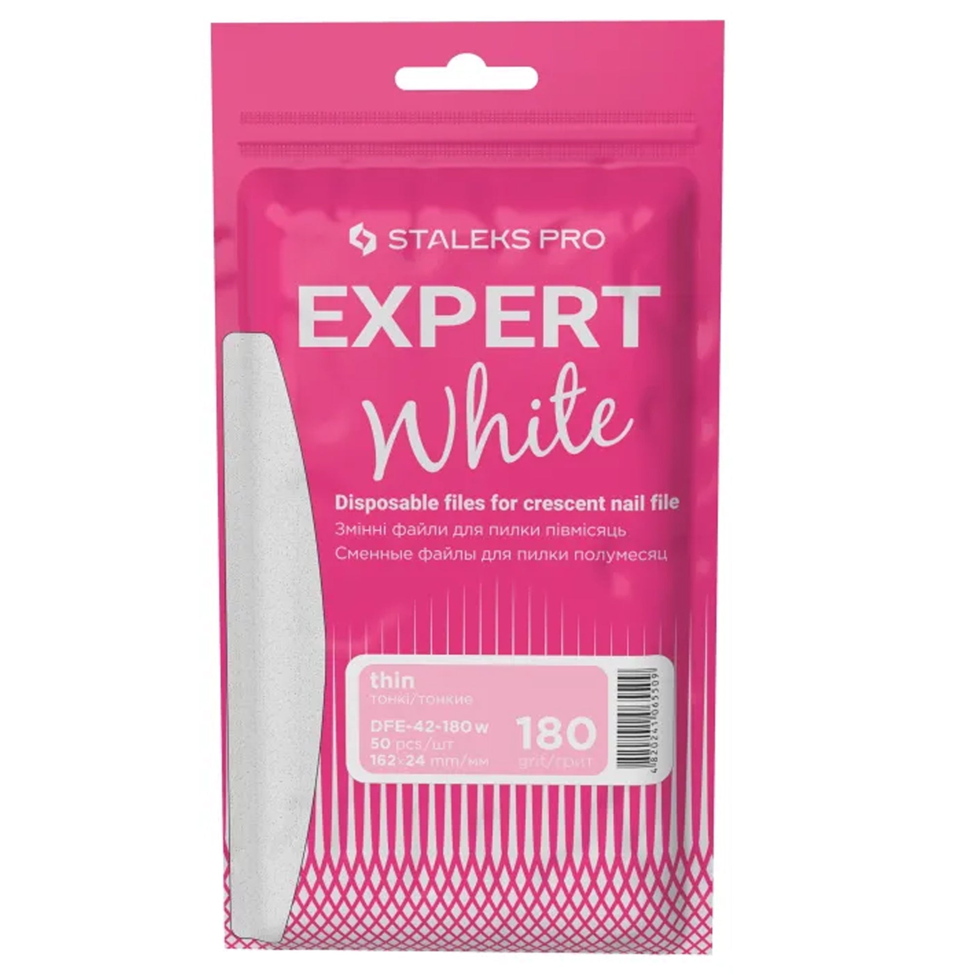 Staleks Pro Lime Ricambio Expert 42 Bianco Mezzaluna 50pz - Thin 180