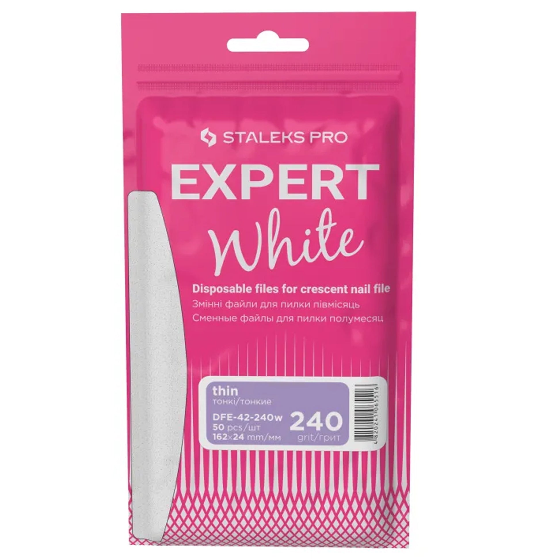 Staleks Pro Lime Ricambio Expert 42 Bianco Mezzaluna 50pz - Thin 240