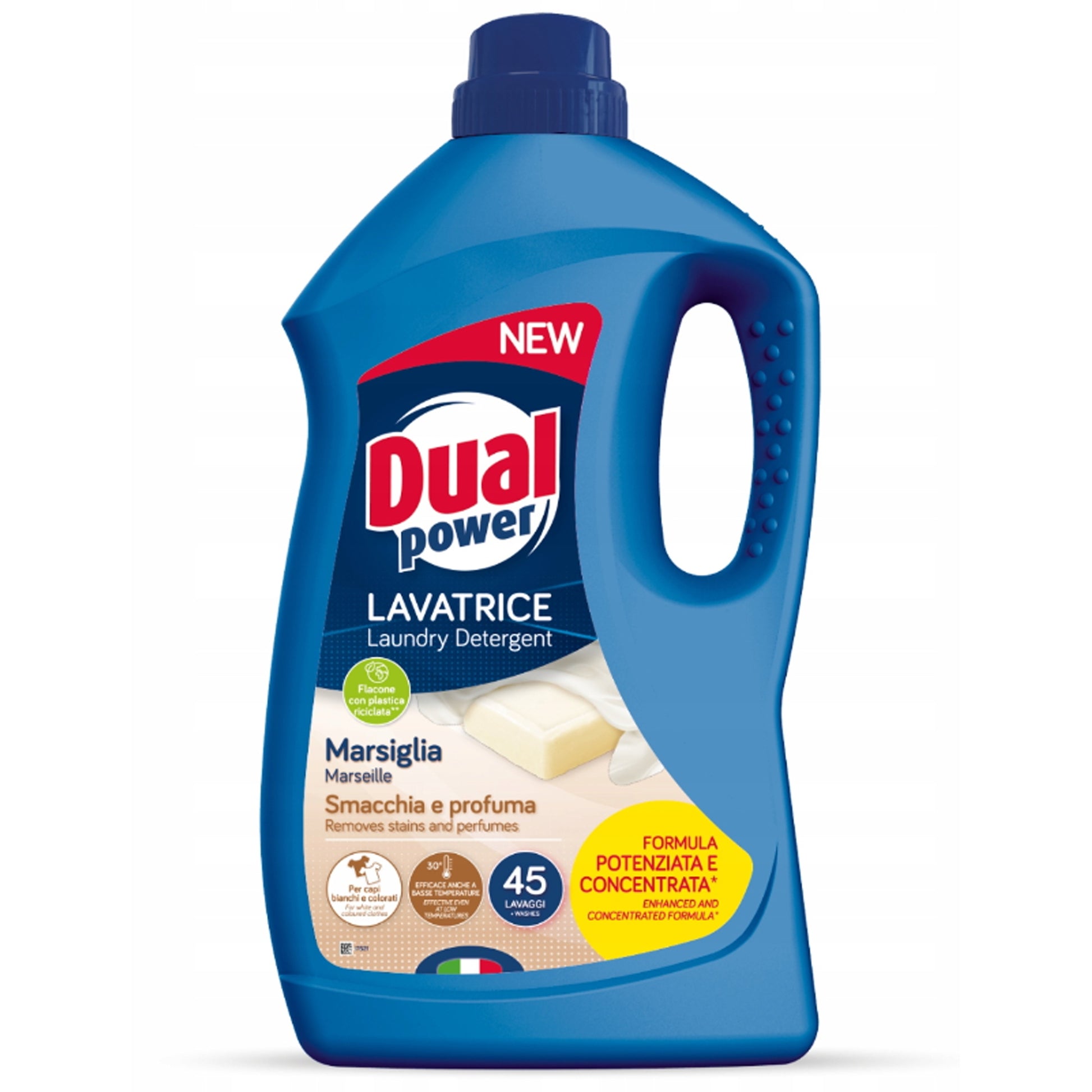 Dual Power Detersivo Lavatrice 1800ml - Marsiglia