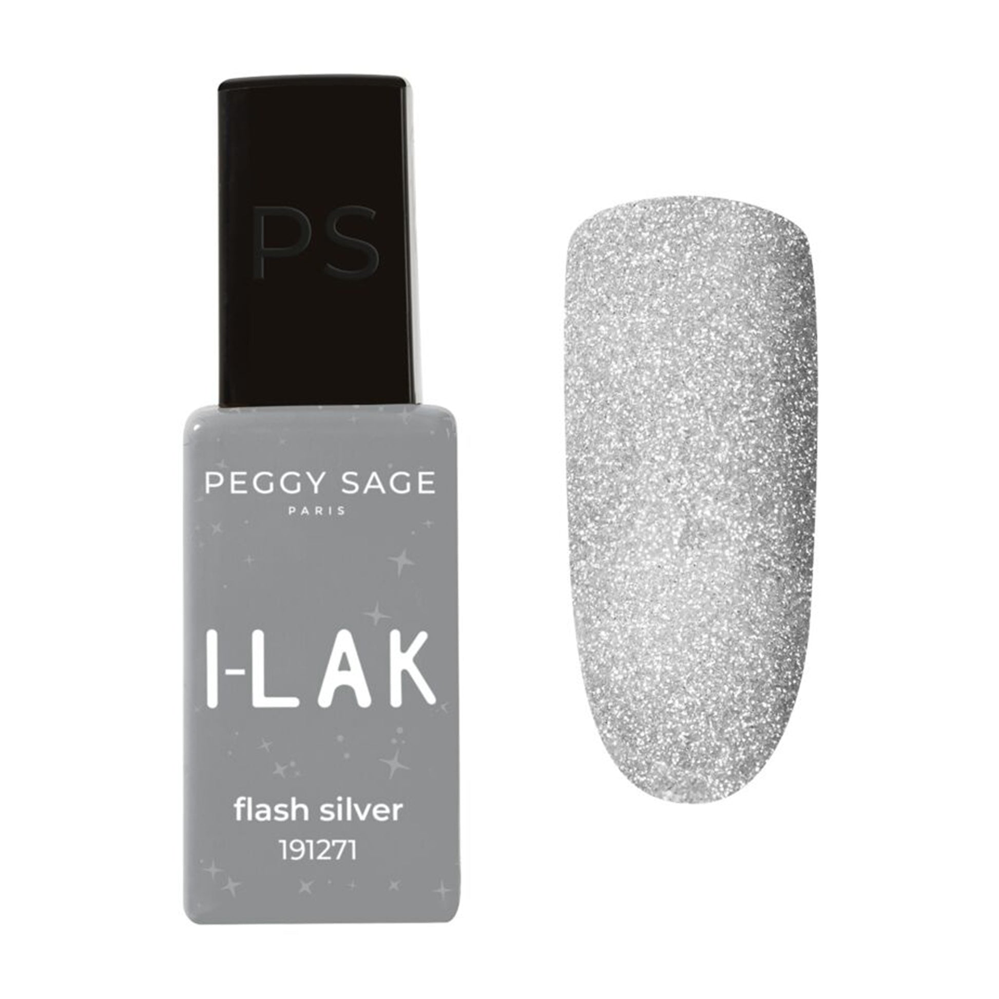 Peggy Sage I-Lak Smalto Semipermanente TPO Free 11ml - Flash Silver