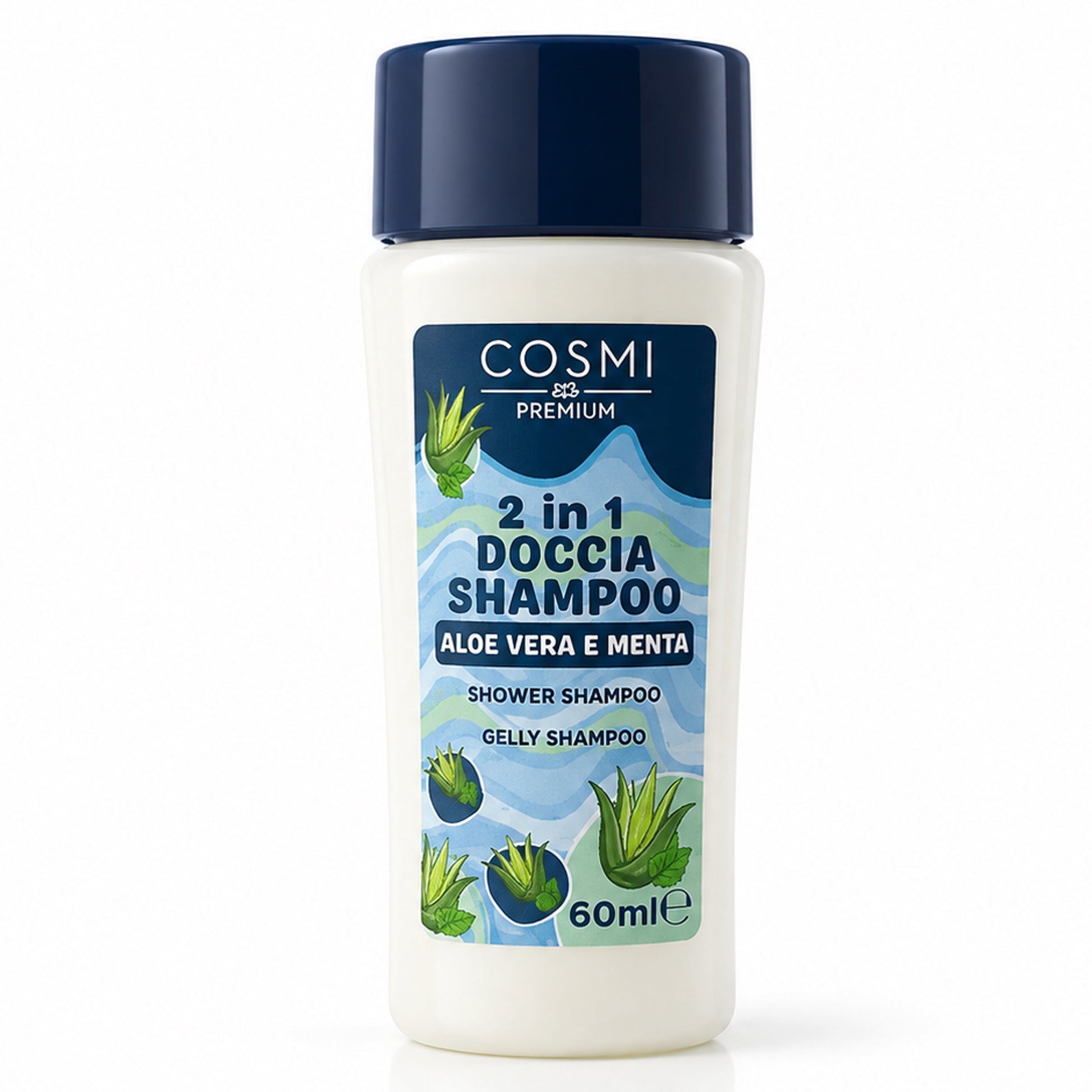 Cosmi Bagnoschiuma Shampoo 2in1 Travel 60ml - Menta e Aloe