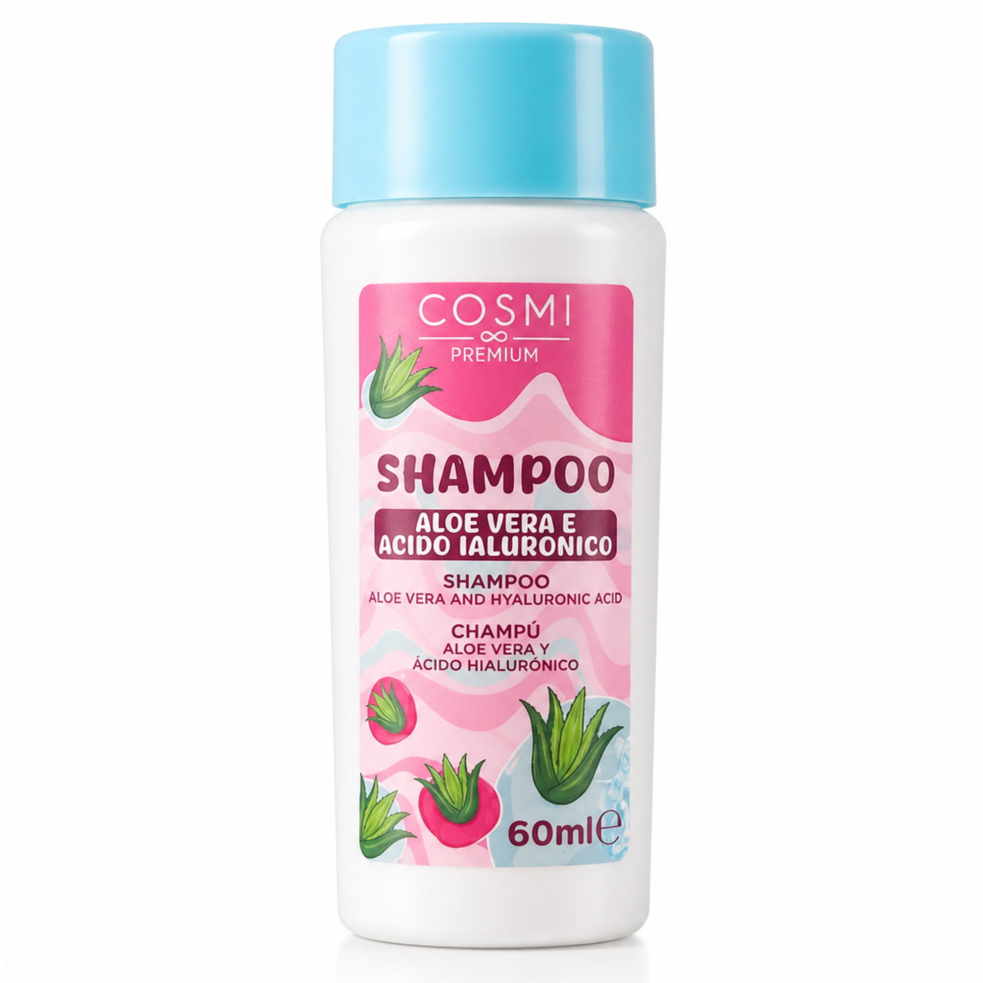 Cosmi Shampoo Travel 60ml - Acido Ialuronico e Aloe Vera