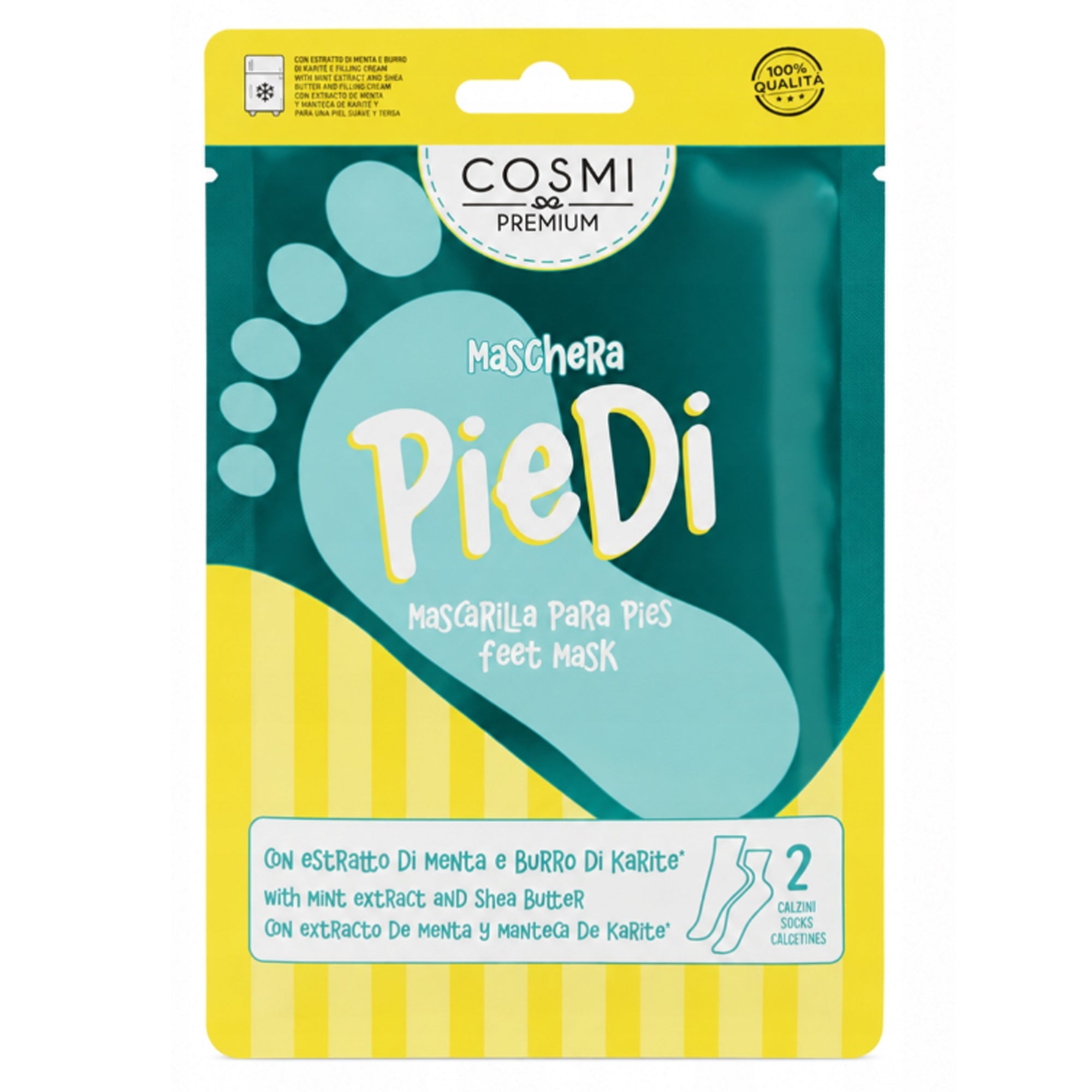 Cosmi Maschera Piedi Rinfrescante - Menta e Karite