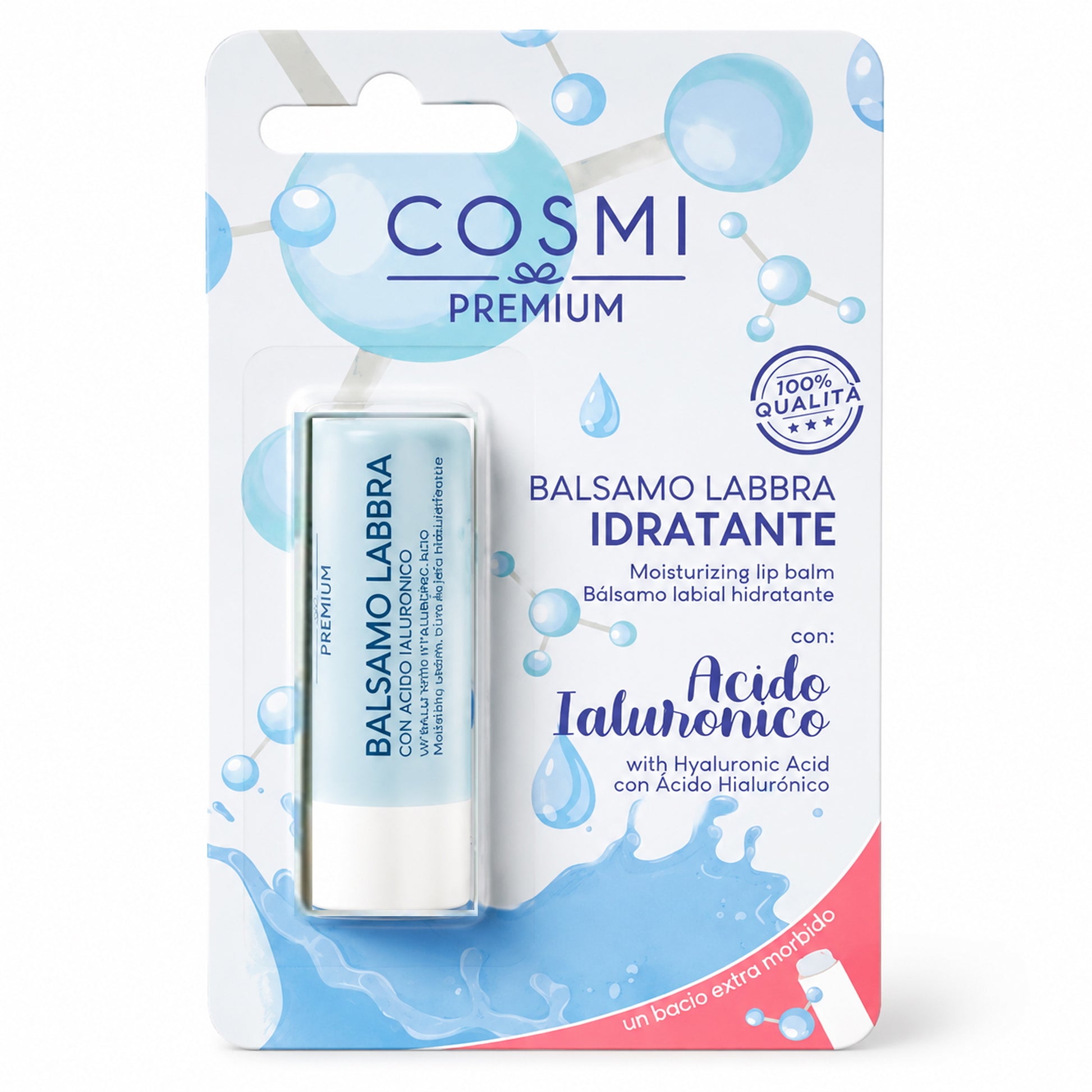 Cosmi Balsamo Labbra Idratante Stick - Acido Ialuronico