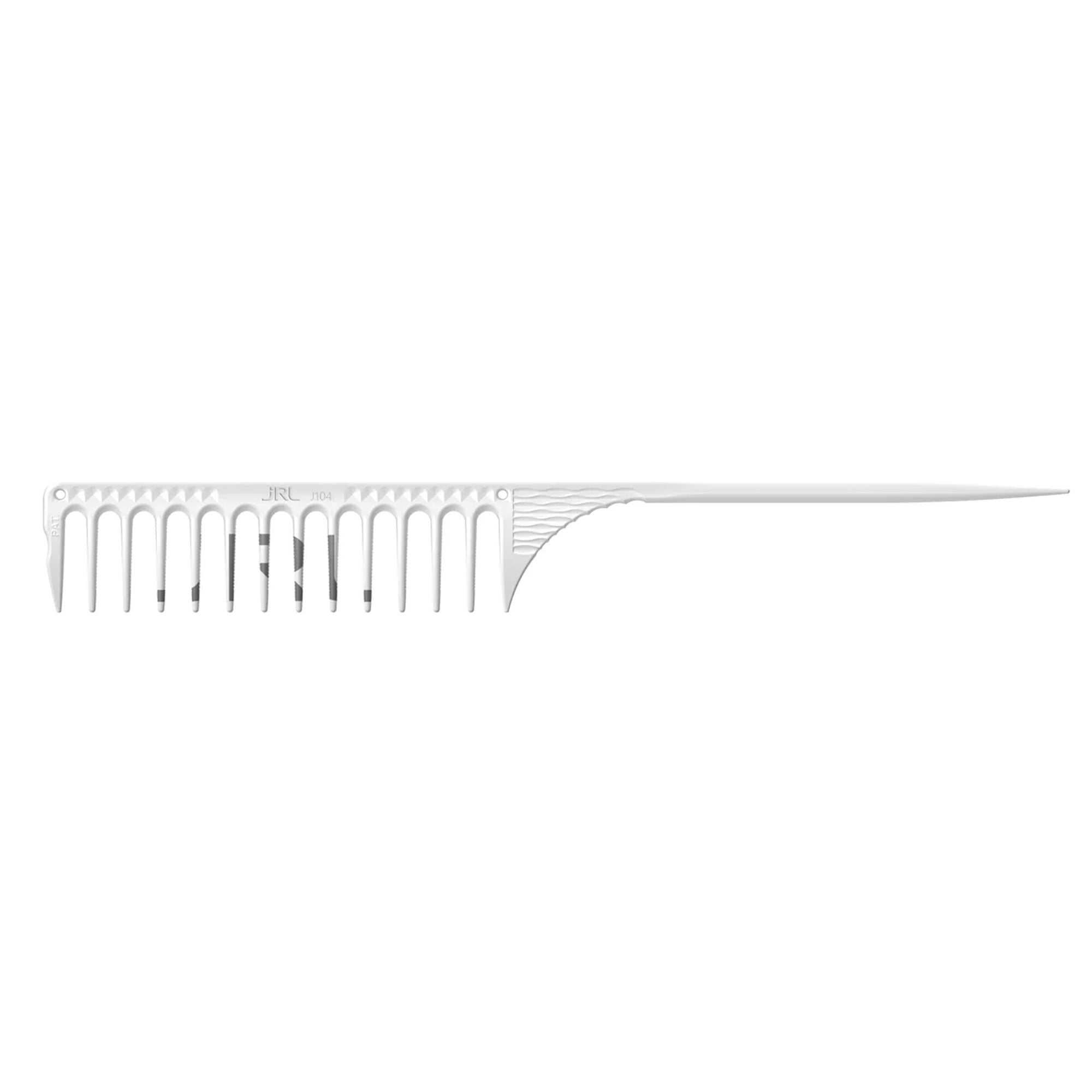 JRL Pettine a Coda Fine Teeth Tail Comb 9,8" - Bianco