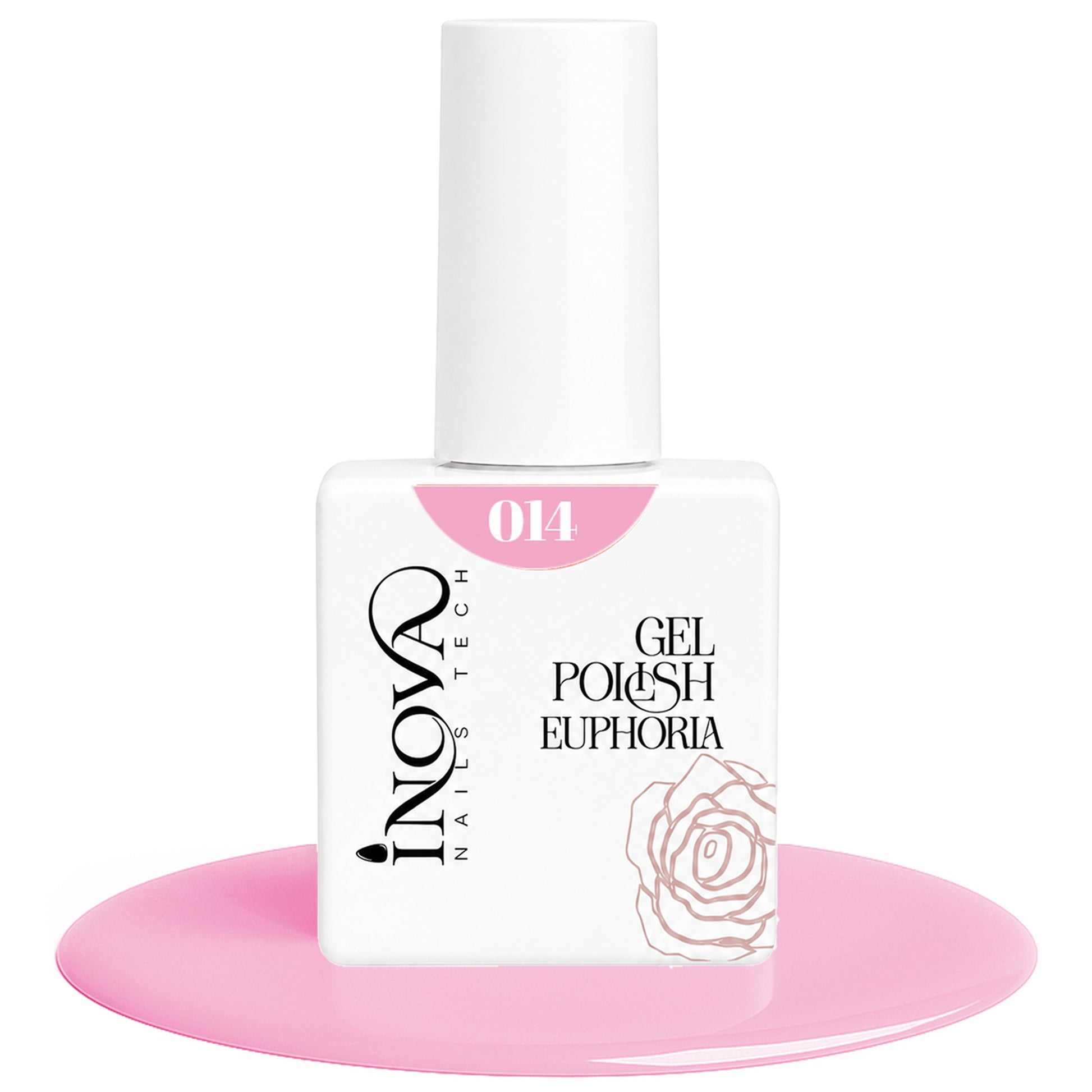 Inova Nails Tech Smalto Semipermanente 12ml - 014 Rosa Confetto Luminoso