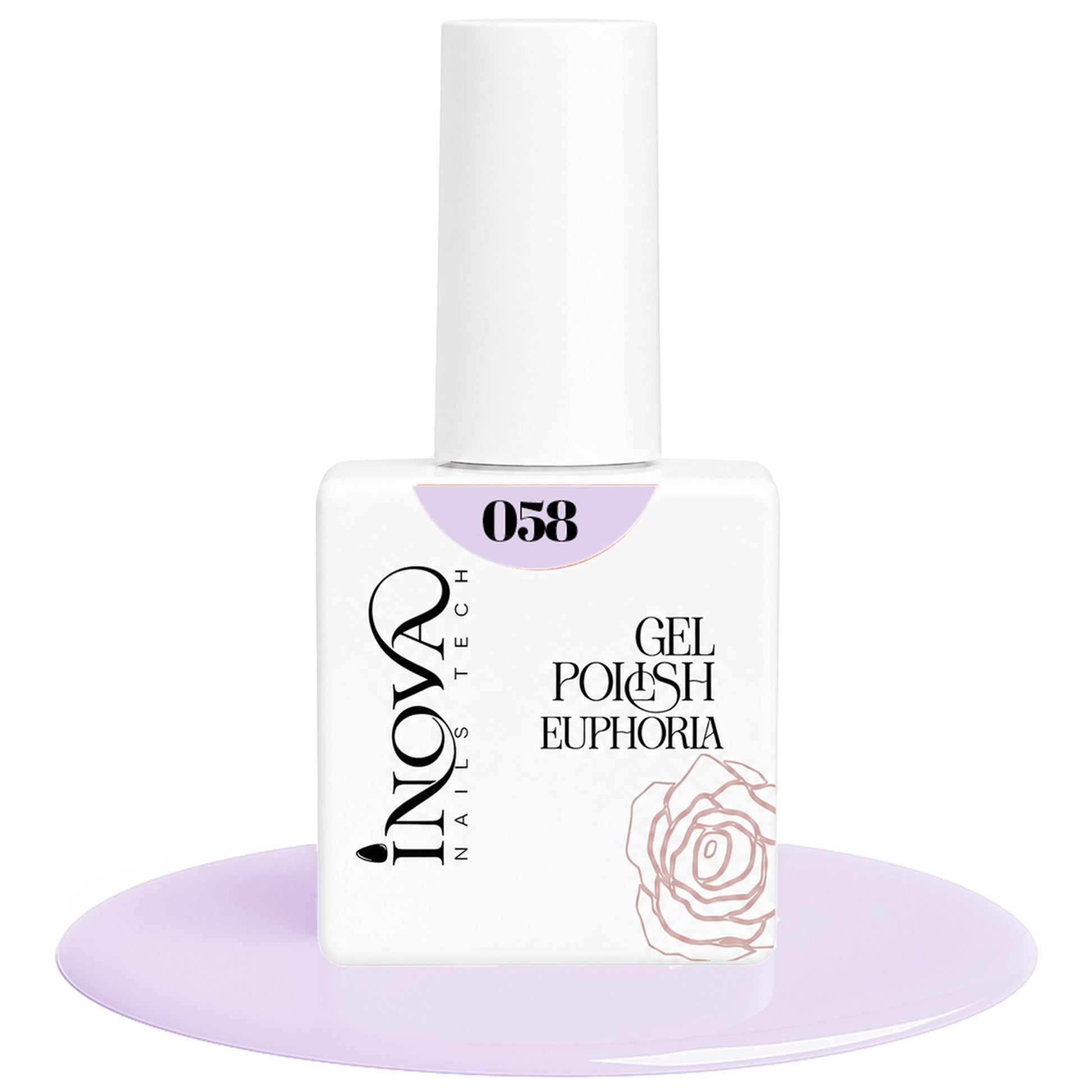 Inova Nails Tech Smalto Semipermanente 12ml - 058 Lilla Zucchero Perlato