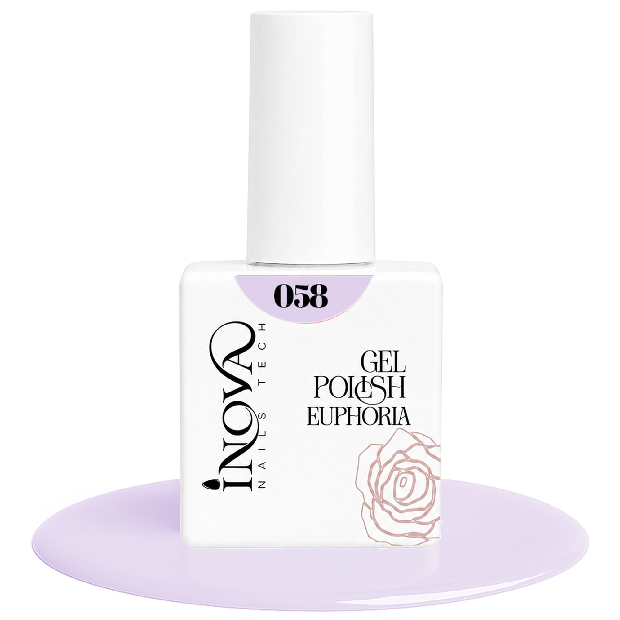 Inova Nails Tech Smalto Semipermanente 12ml - 058 Lilla Zucchero Perlato