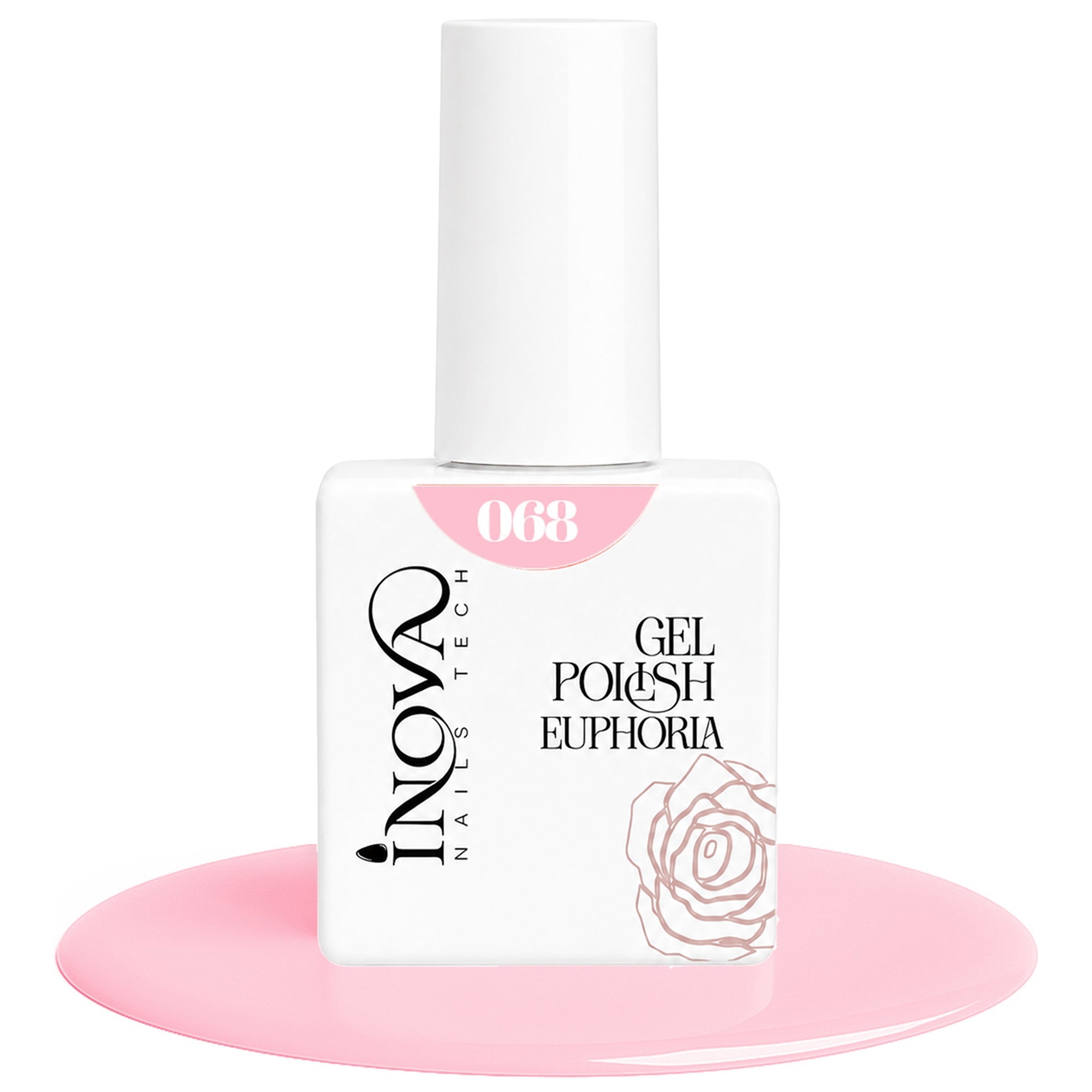 Inova Nails Tech Smalto Semipermanente 12ml - 068 Rosa Tenue Freddo