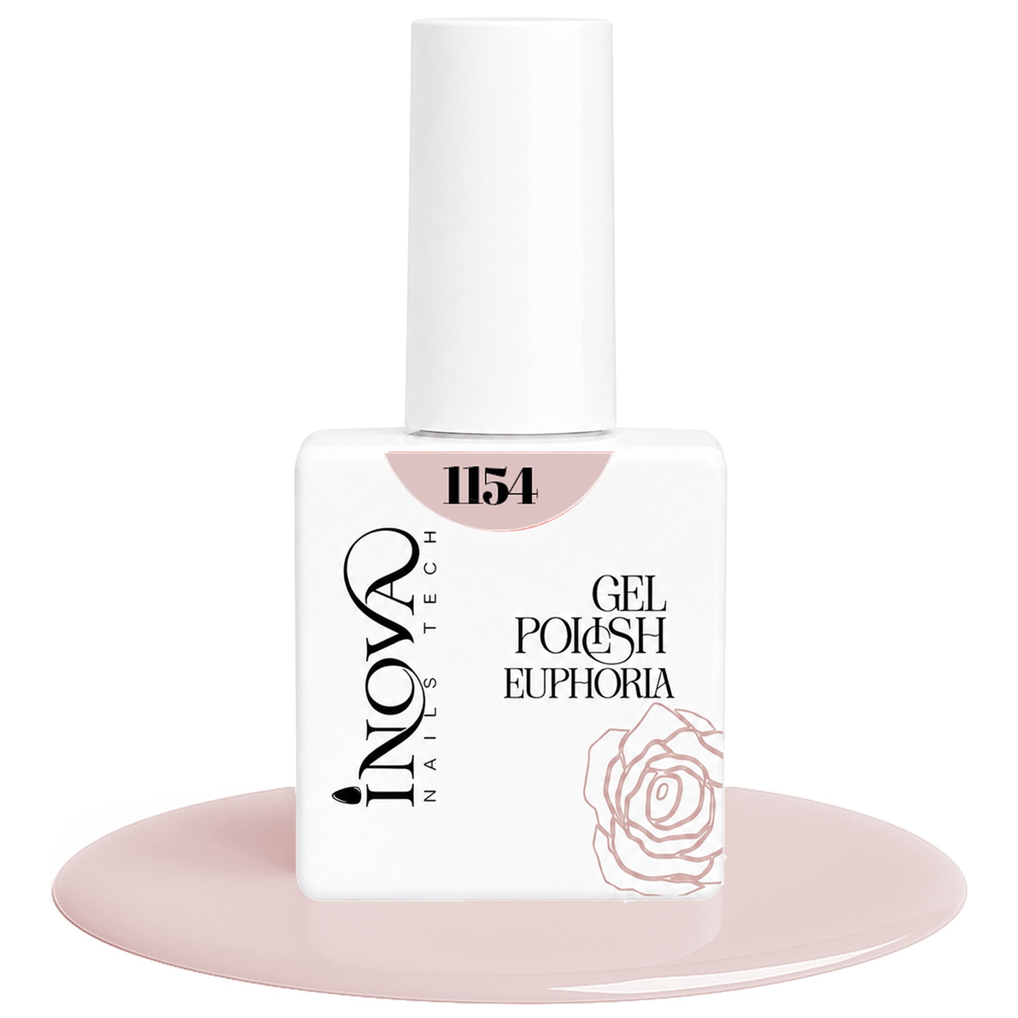 Inova Nails Tech Smalto Semipermanente 12ml - 1154 Rosa Cipria Chiaro