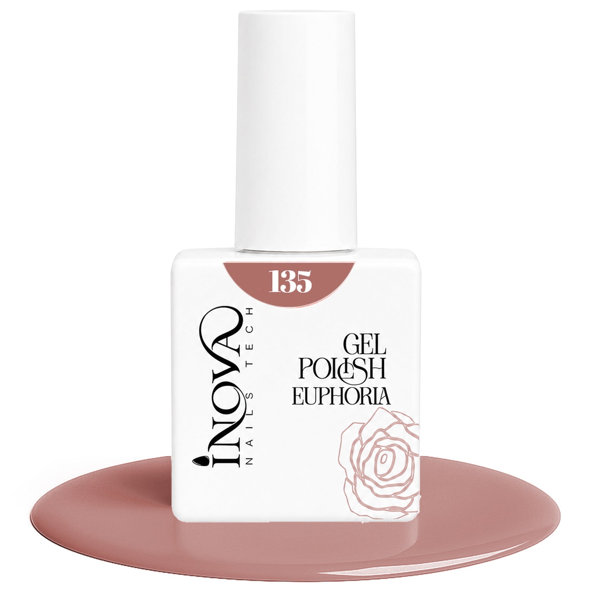 Inova Nails Tech Smalto Semipermanente 12ml - 135 Nude Rosato Caldo