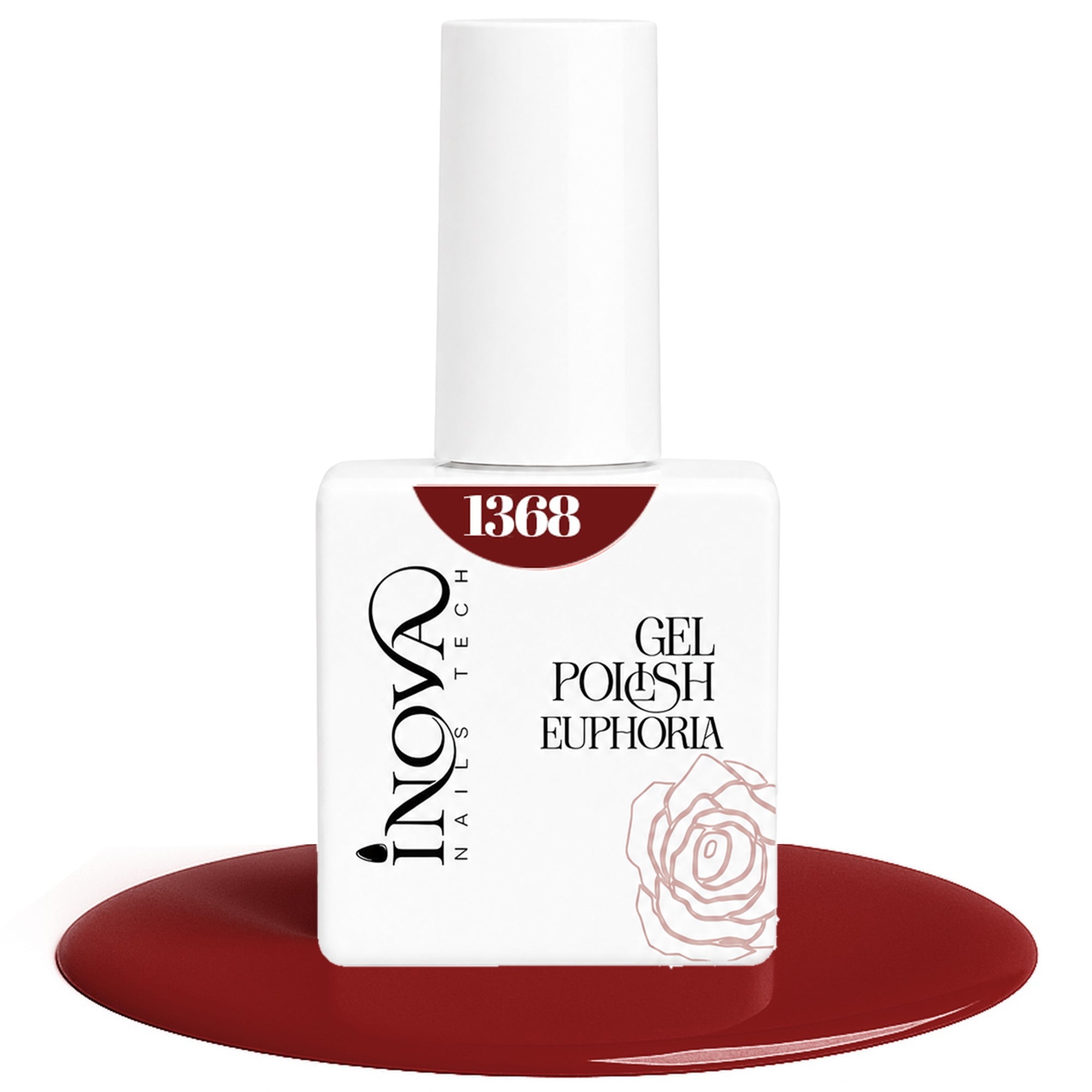 Inova Nails Tech Smalto Semipermanente 12ml - 1368 Rosso Granato