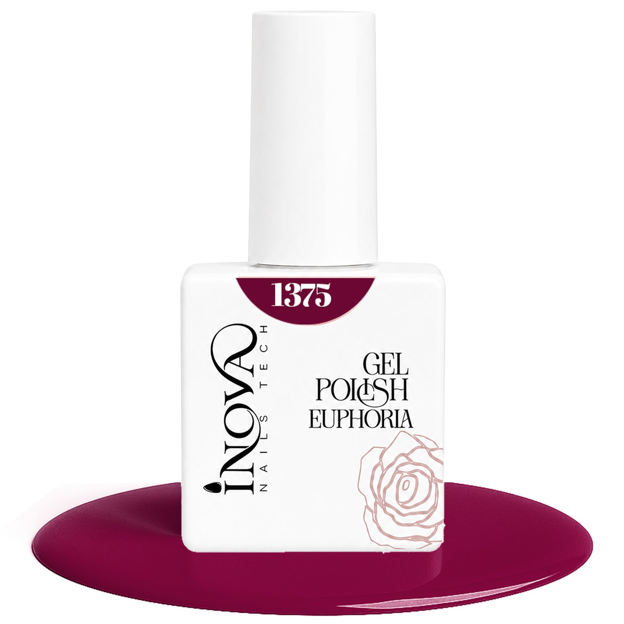 Inova Nails Tech Smalto Semipermanente 12ml - 1375 Borgogna Viola