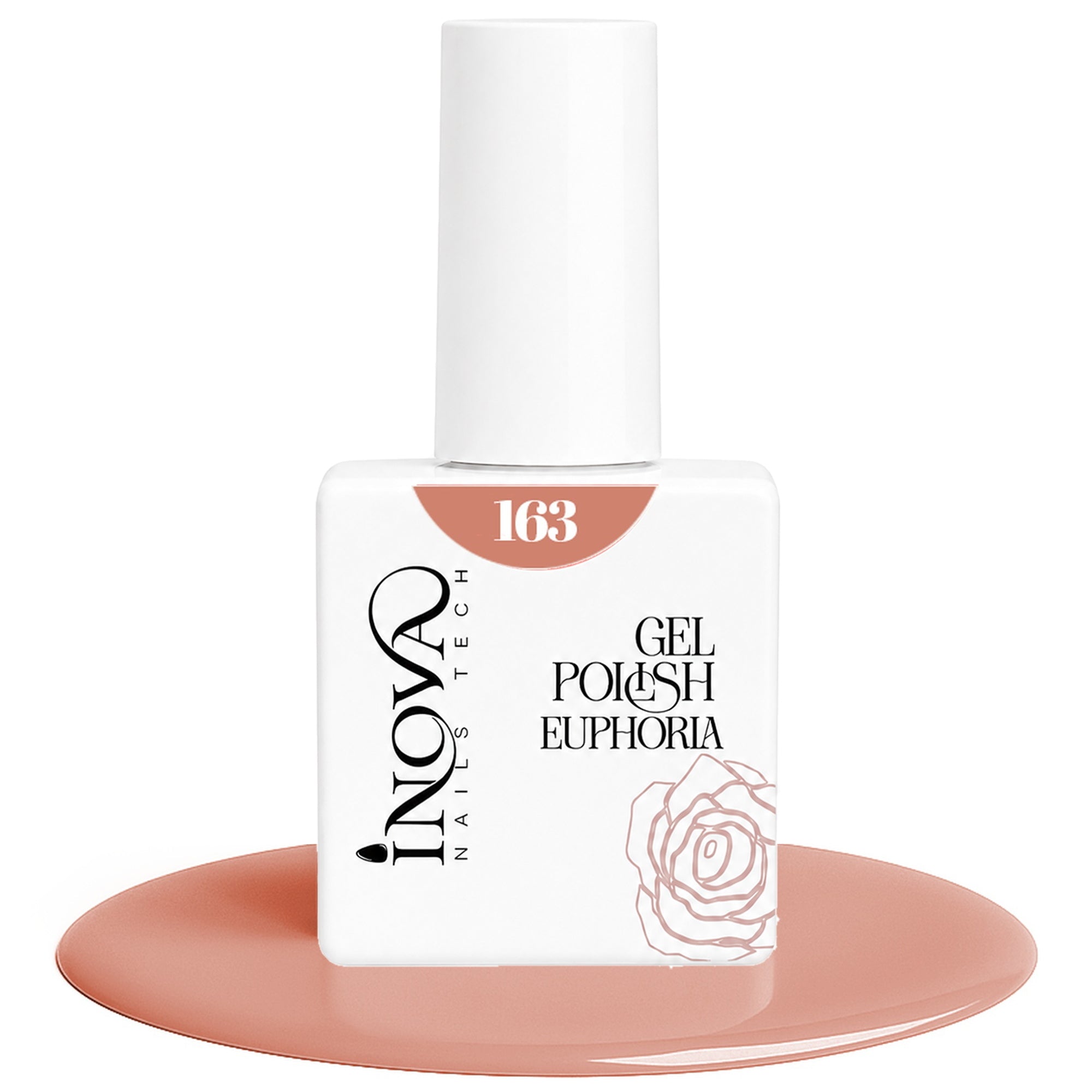 Inova Nails Tech Smalto Semipermanente 12ml - 163 Rosa Naturale Tenue