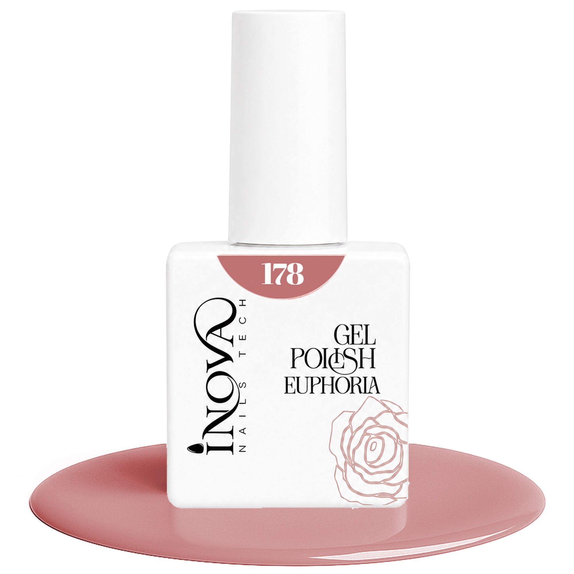 Inova Nails Tech Smalto Semipermanente 12ml - 178 Rosa Nude Cipria
