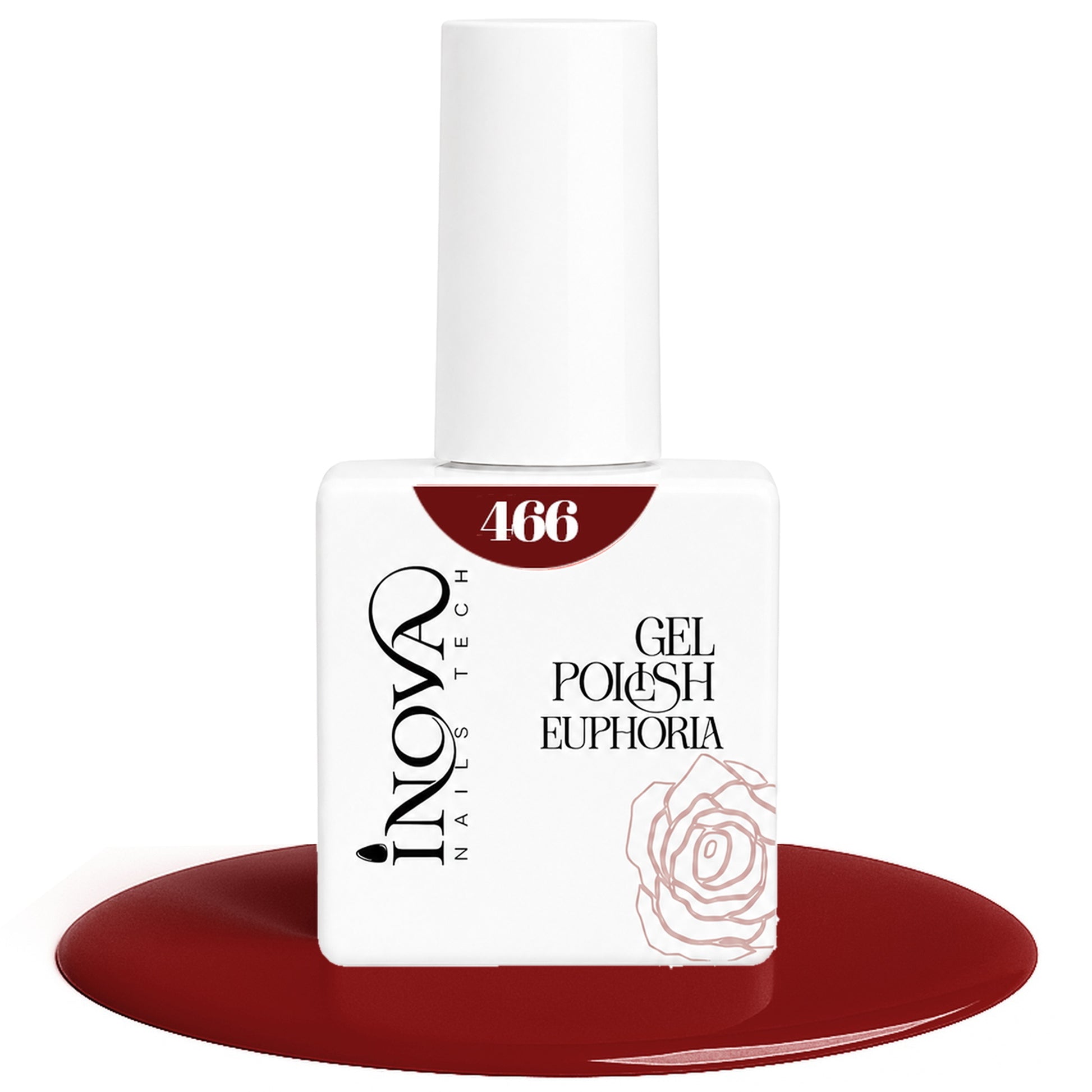 Inova Nails Tech Smalto Semipermanente 12ml - 466 Rosso Vino Scuro