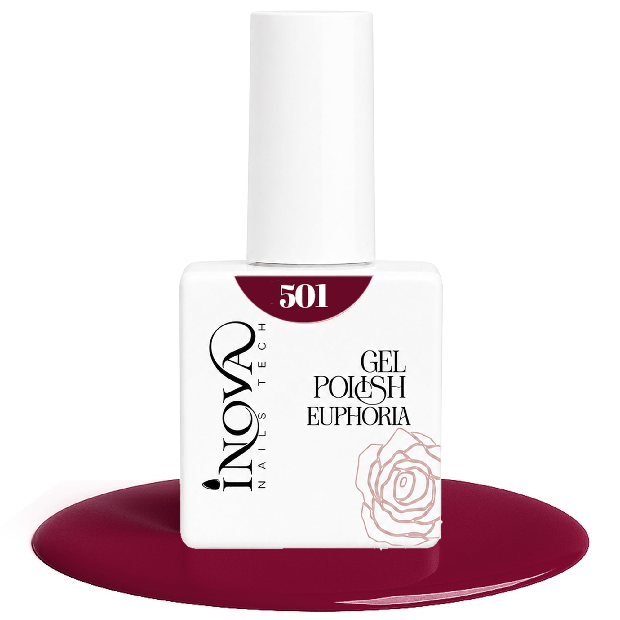 Inova Nails Tech Smalto Semipermanente 12ml - 501 Borgogna Raffinato