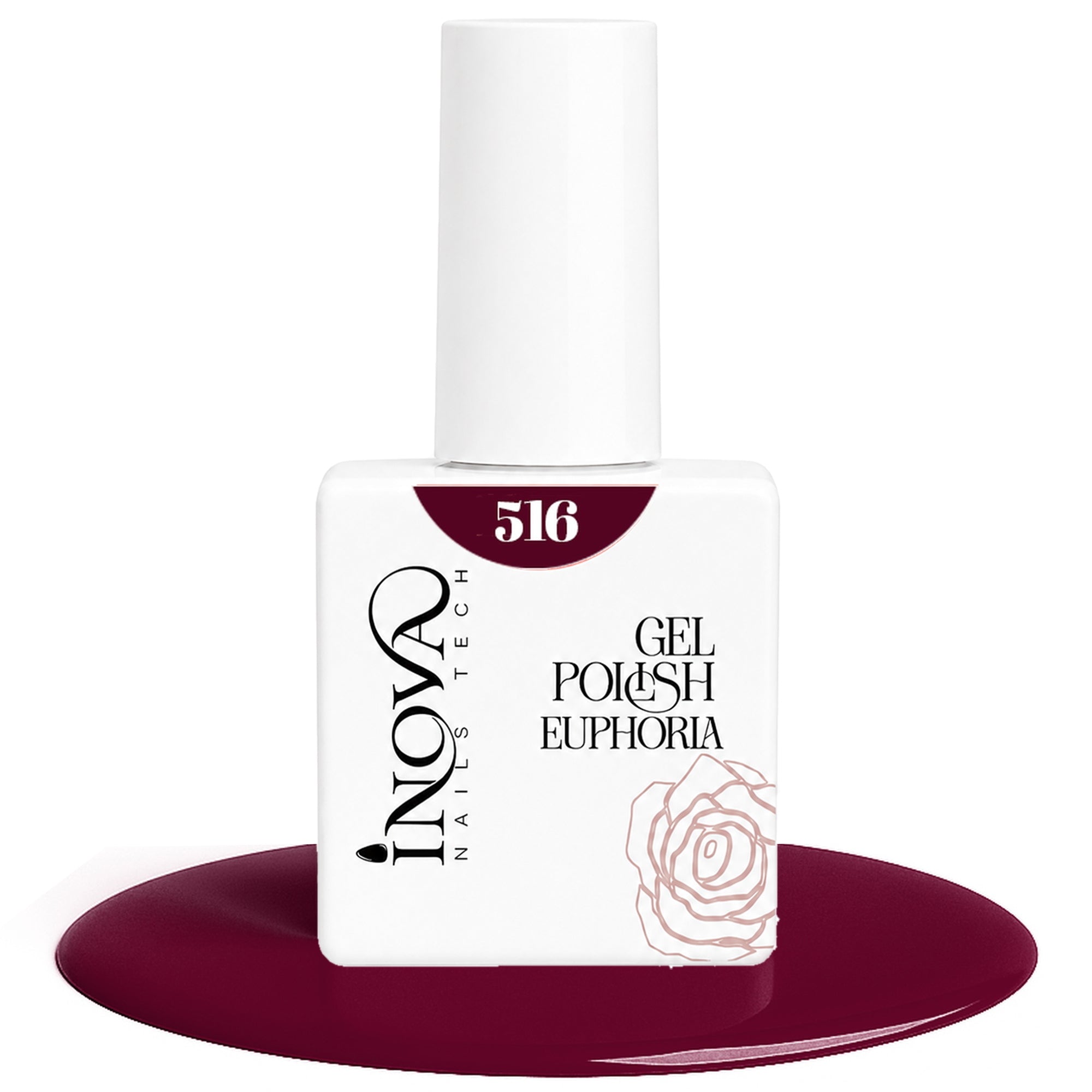 Inova Nails Tech Smalto Semipermanente 12ml - 516 Borgogna Intenso