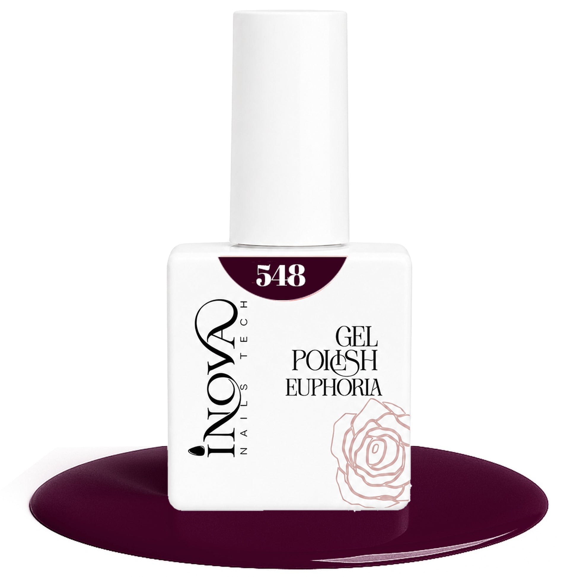 Inova Nails Tech Smalto Semipermanente 12ml - 548 Borgogna Melanzana