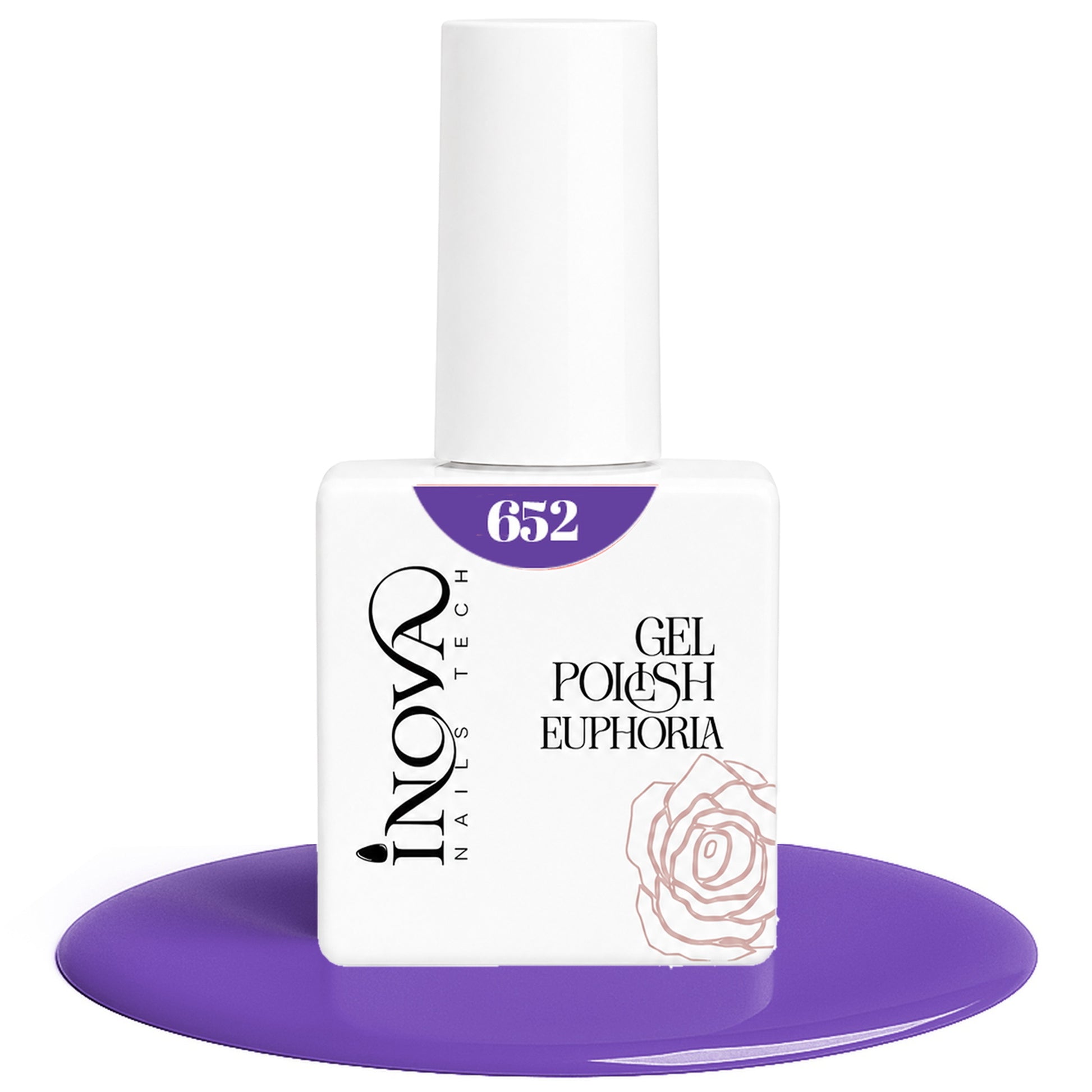 Inova Nails Tech Smalto Semipermanente 12ml - 652 Viola Luminoso