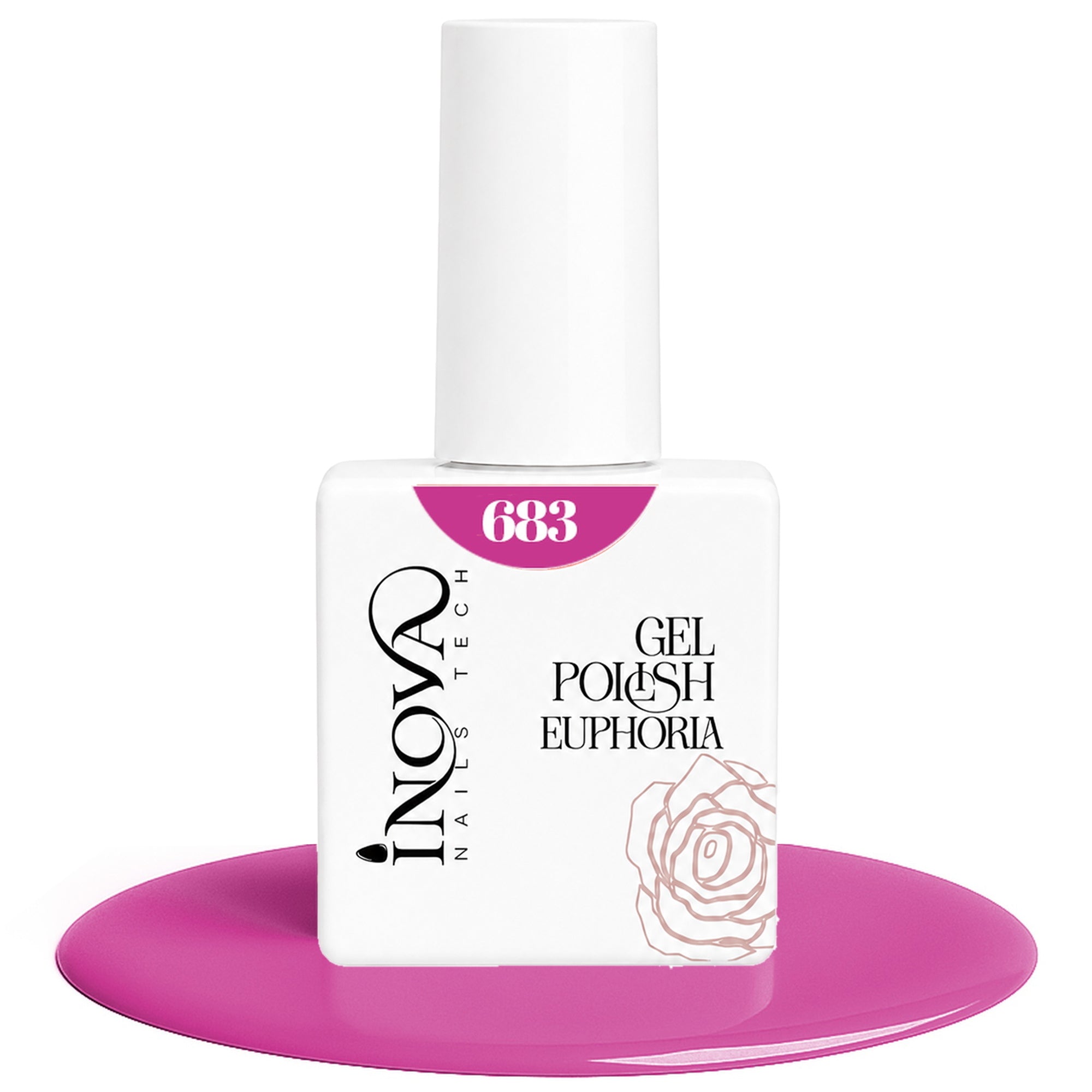 Inova Nails Tech Smalto Semipermanente 12ml - 683 Fucsia Brillante