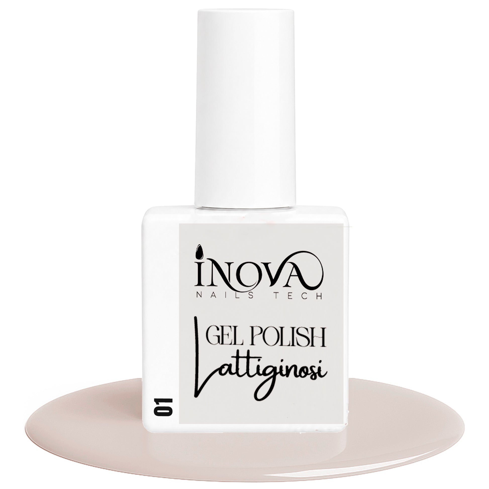 Inova Nails Tech Smalto Semipermanente 12ml - 01 Lattiginoso