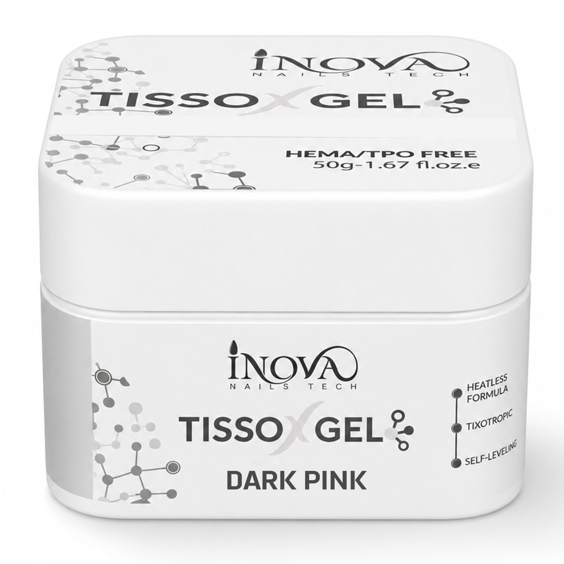 Inova Nails Tech Tisso X Gel Costruttore Tissotropico 50gr - Dark Pink