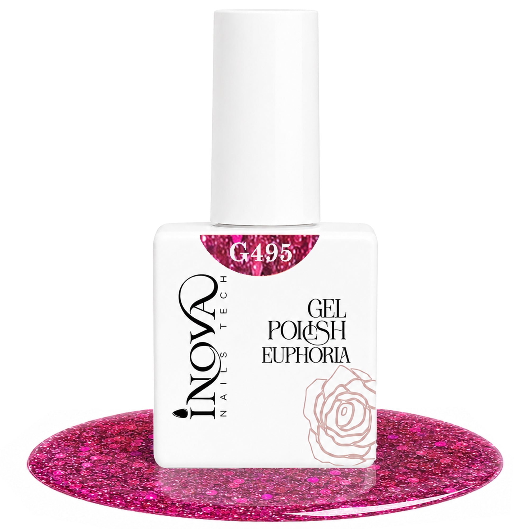 Inova Nails Tech Smalto Semipermanente 12ml - G495 Shine Glitter