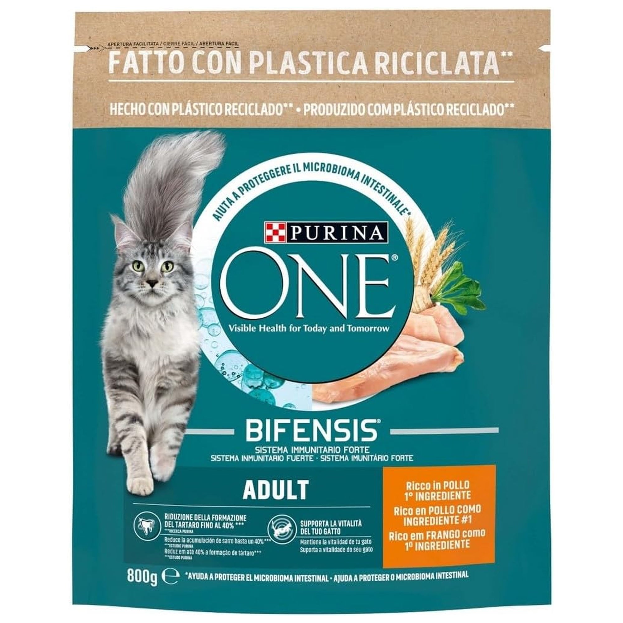Purina One Gatto Adulto Crocchette 800gr - Pollo e Cereali