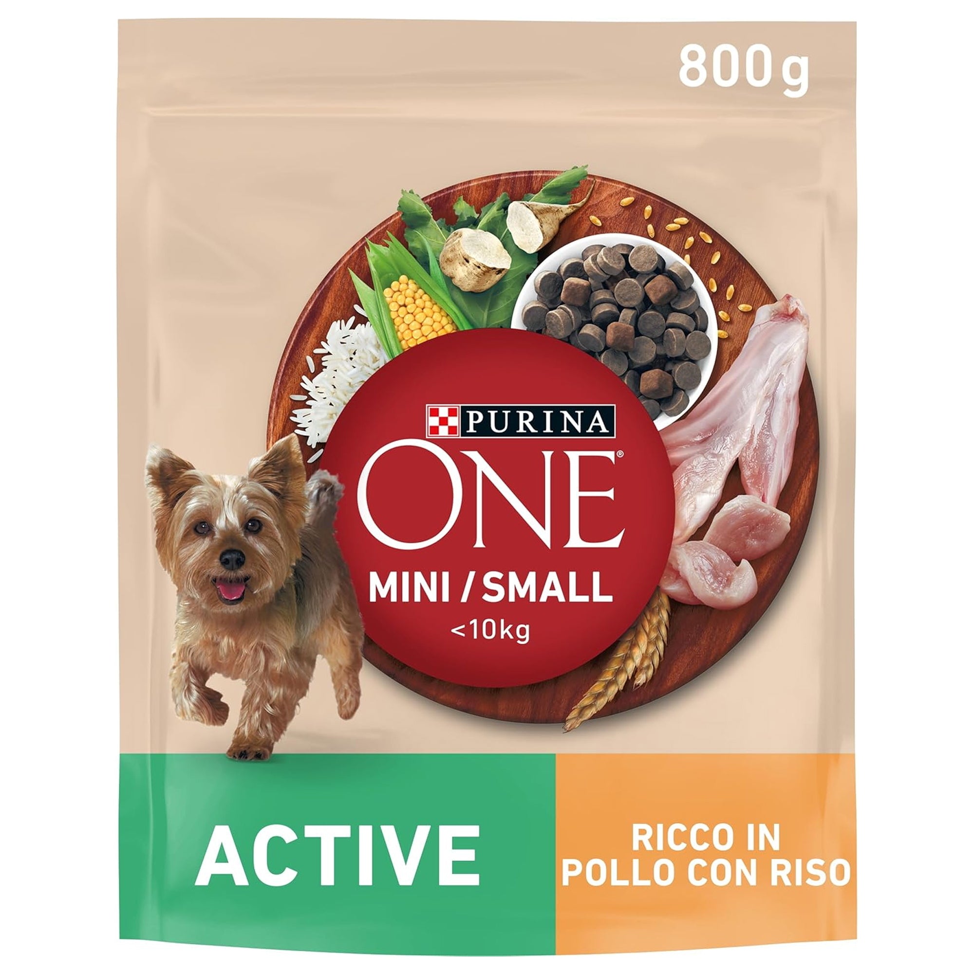 Purina One Cane Active Mini Crocchette 800gr - Pollo e Riso