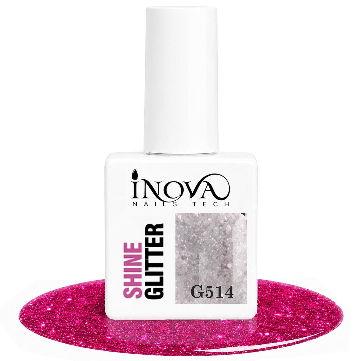 Inova Nails Tech Smalto Semipermanente 12ml - G514 Shine Glitter