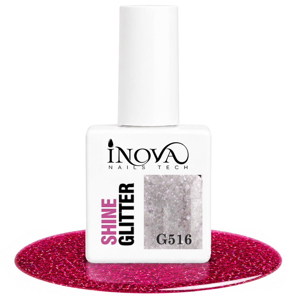 Inova Nails Tech Smalto Semipermanente 12ml - G516 Shine Glitter