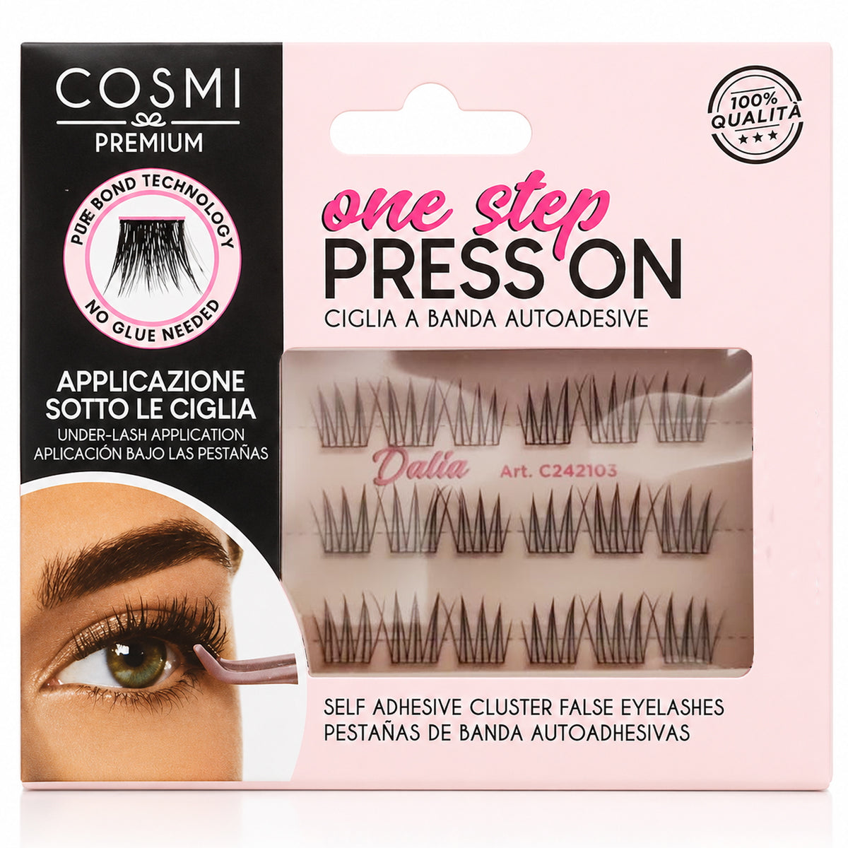 Cosmi One Step Press On Ciglia Finte Autoadesive - Dalia