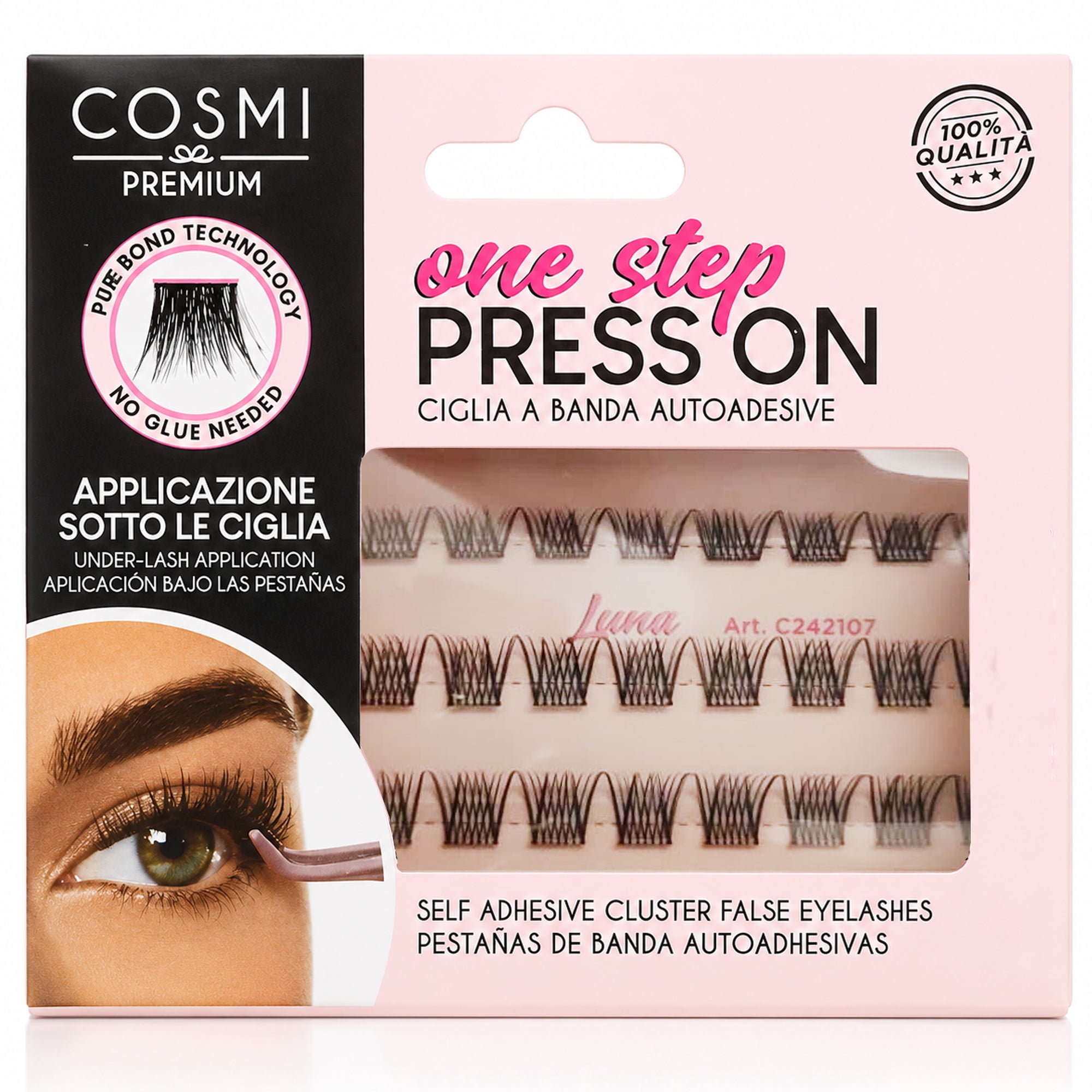 Cosmi One Step Press On Ciglia Finte Autoadesive - Luna