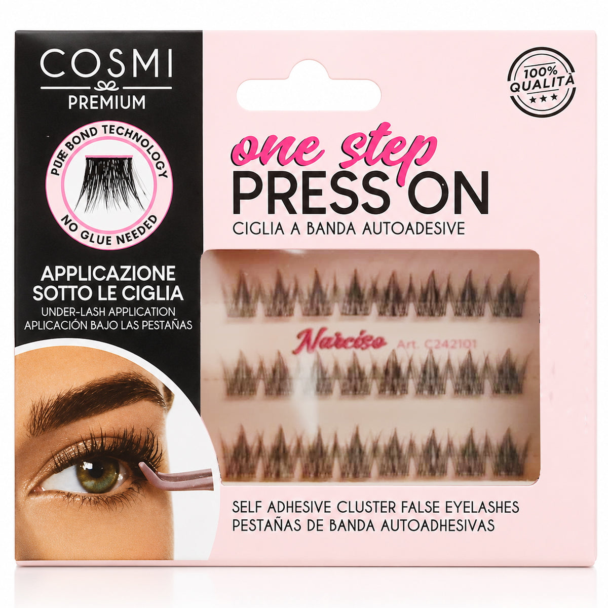 Cosmi One Step Press On Ciglia Finte Autoadesive - Narciso
