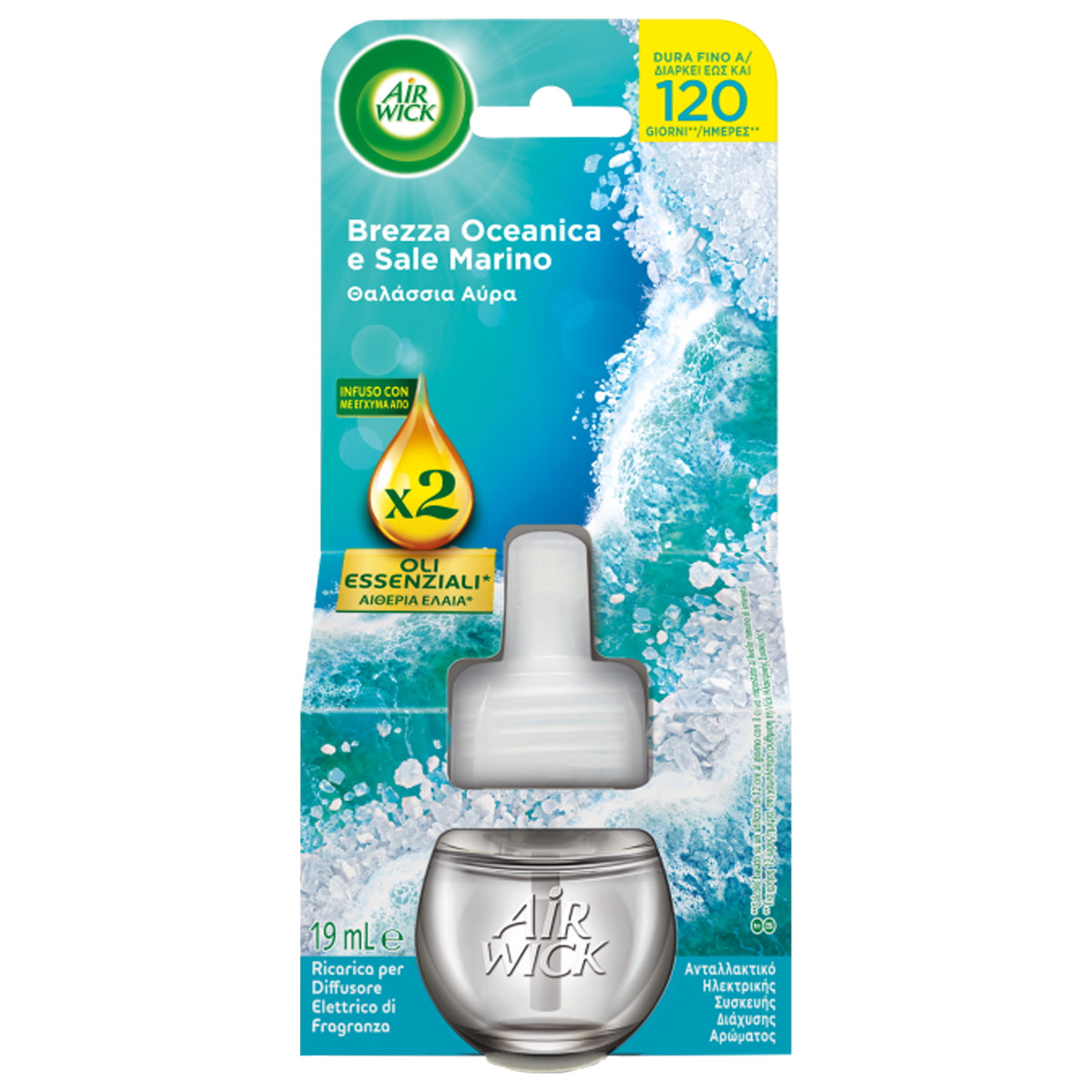 Air Wick Diffusore Elettrico Ricarica 19ml - Brezza Oceanica
