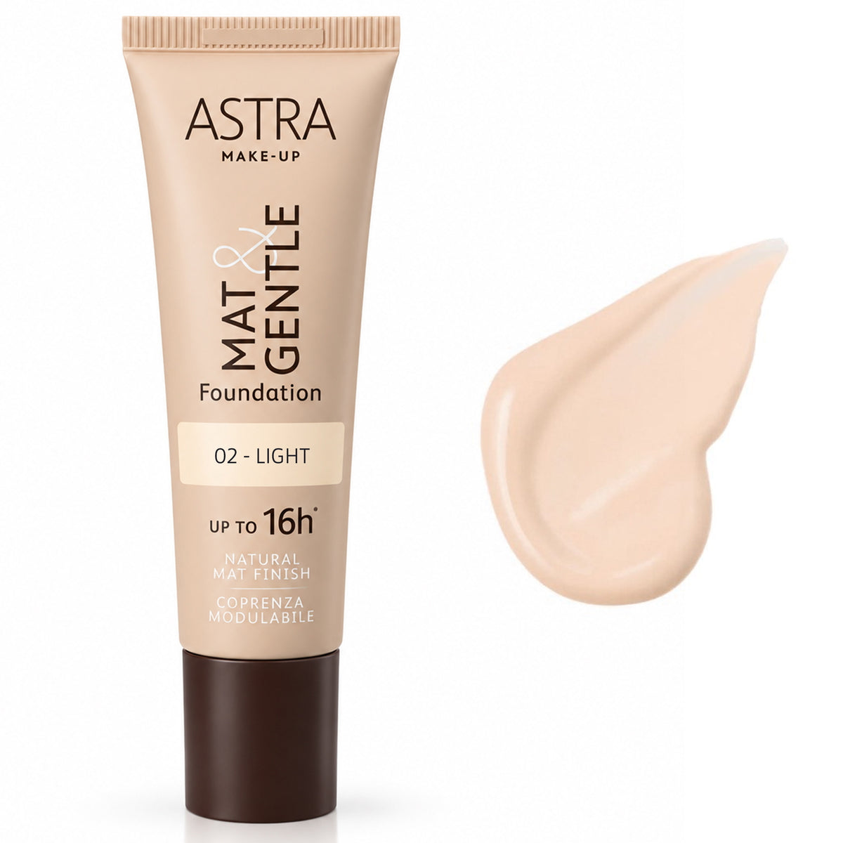Astra Makeup Mat Gentle Fondotinta 25ml - 02 Light