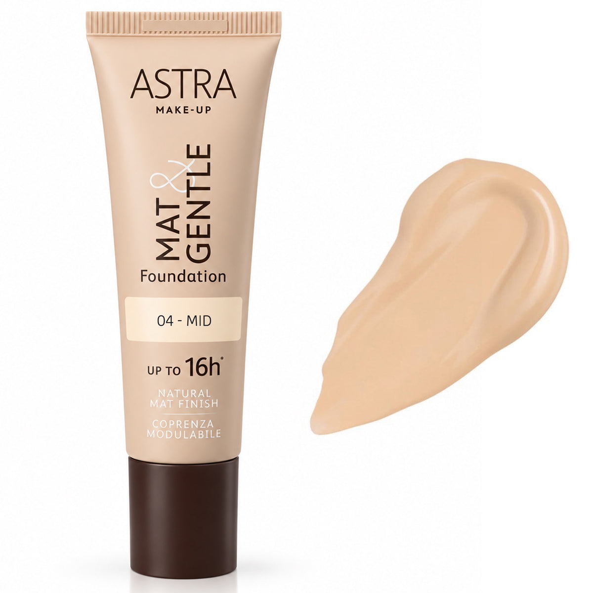 Astra Makeup Mat Gentle Fondotinta 25ml - 04 Mid