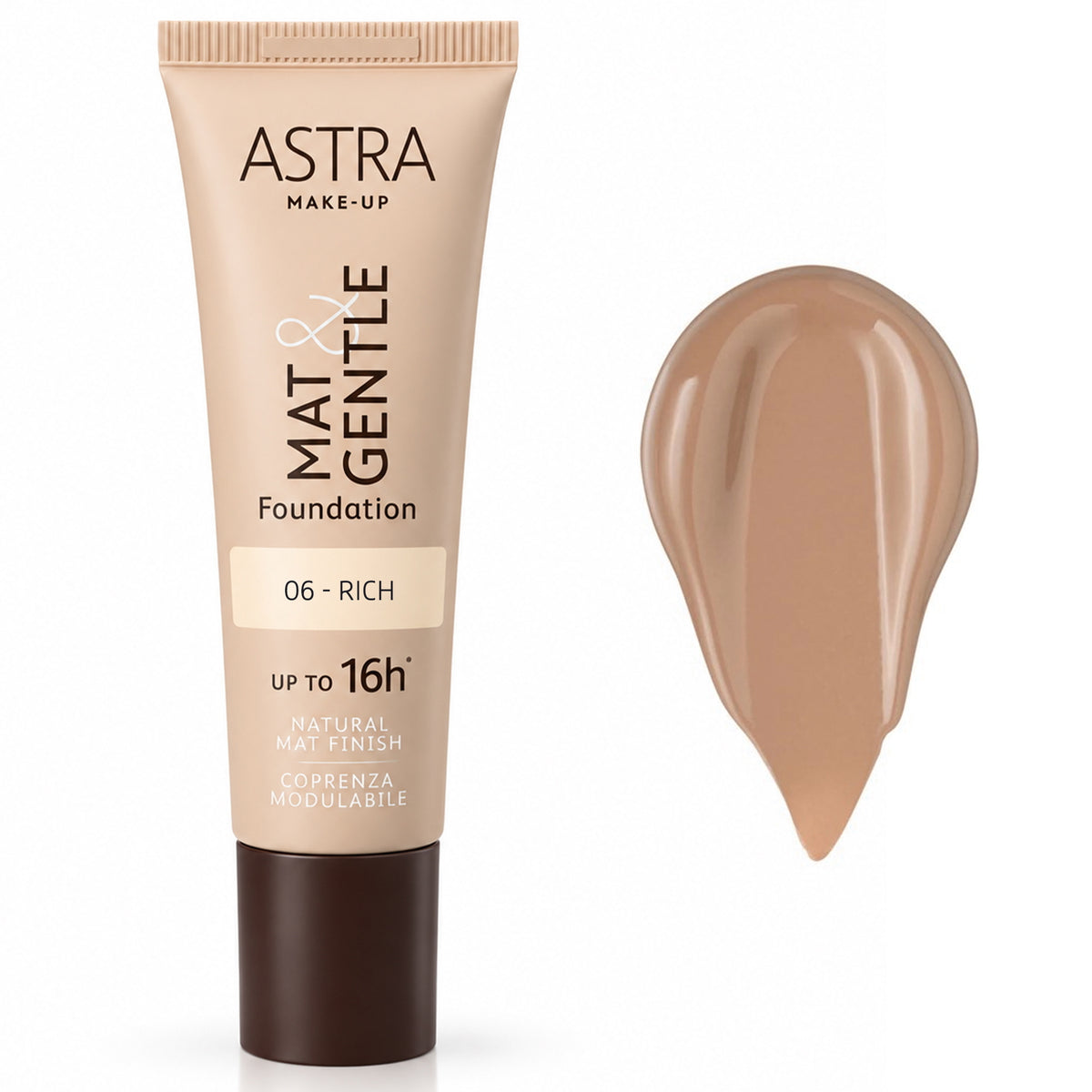 Astra Makeup Mat Gentle Fondotinta 25ml - 06 Rich