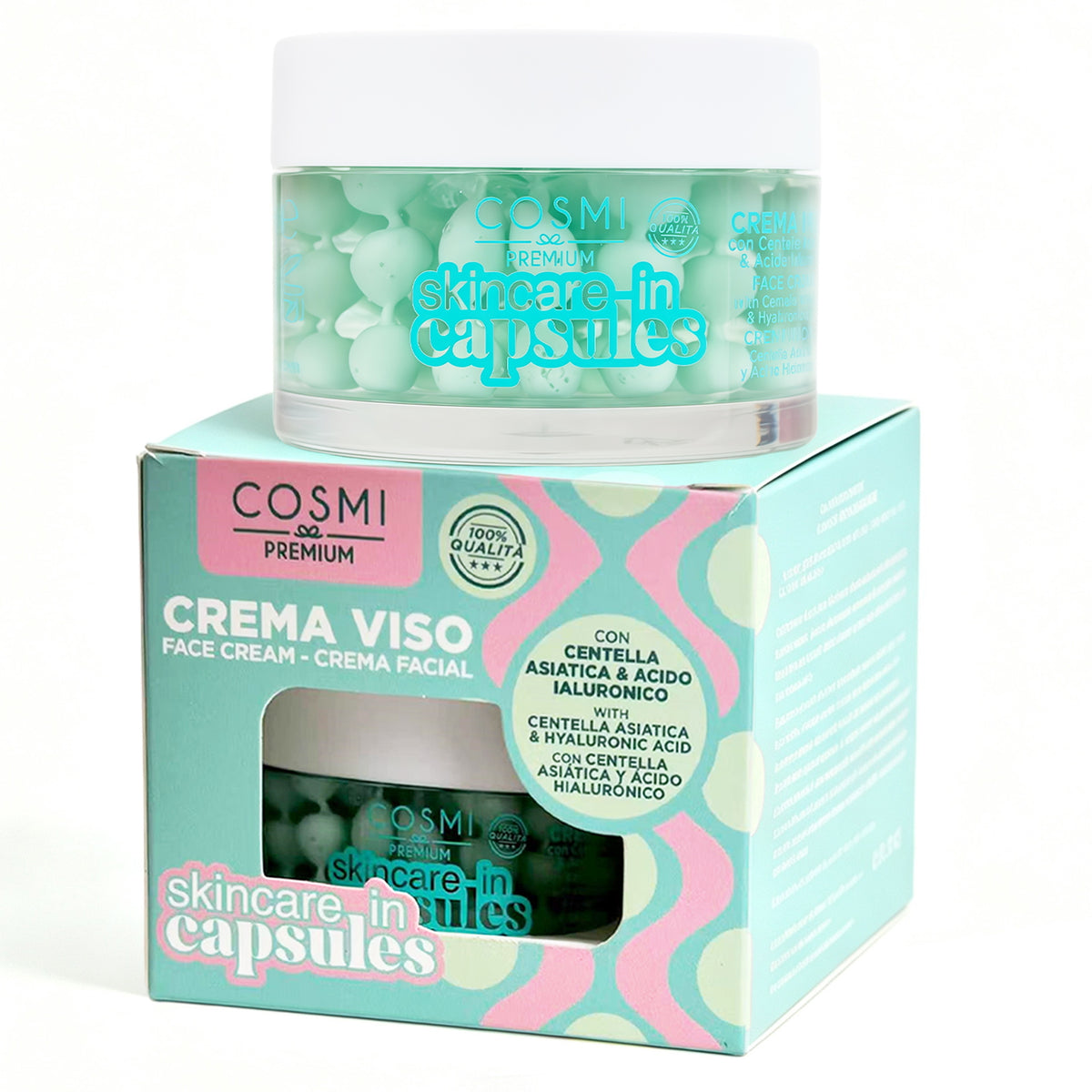 Cosmi Crema Viso Capsule Centella e Acido Ialuronico - 50ml