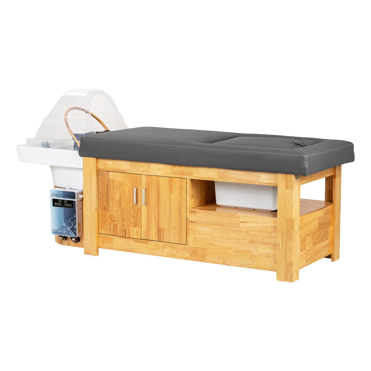 Gabbiano Head Spa Bali Lettino Massaggio Elettrico con Lavatesta - Grigio